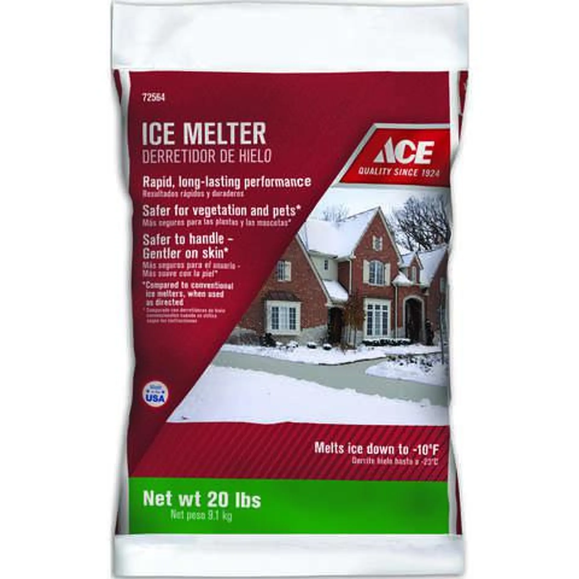 Ace Magnesium Chloride/MG-104/Sodium Chloride Pet Friendly Granule Ice Melt 20 lb