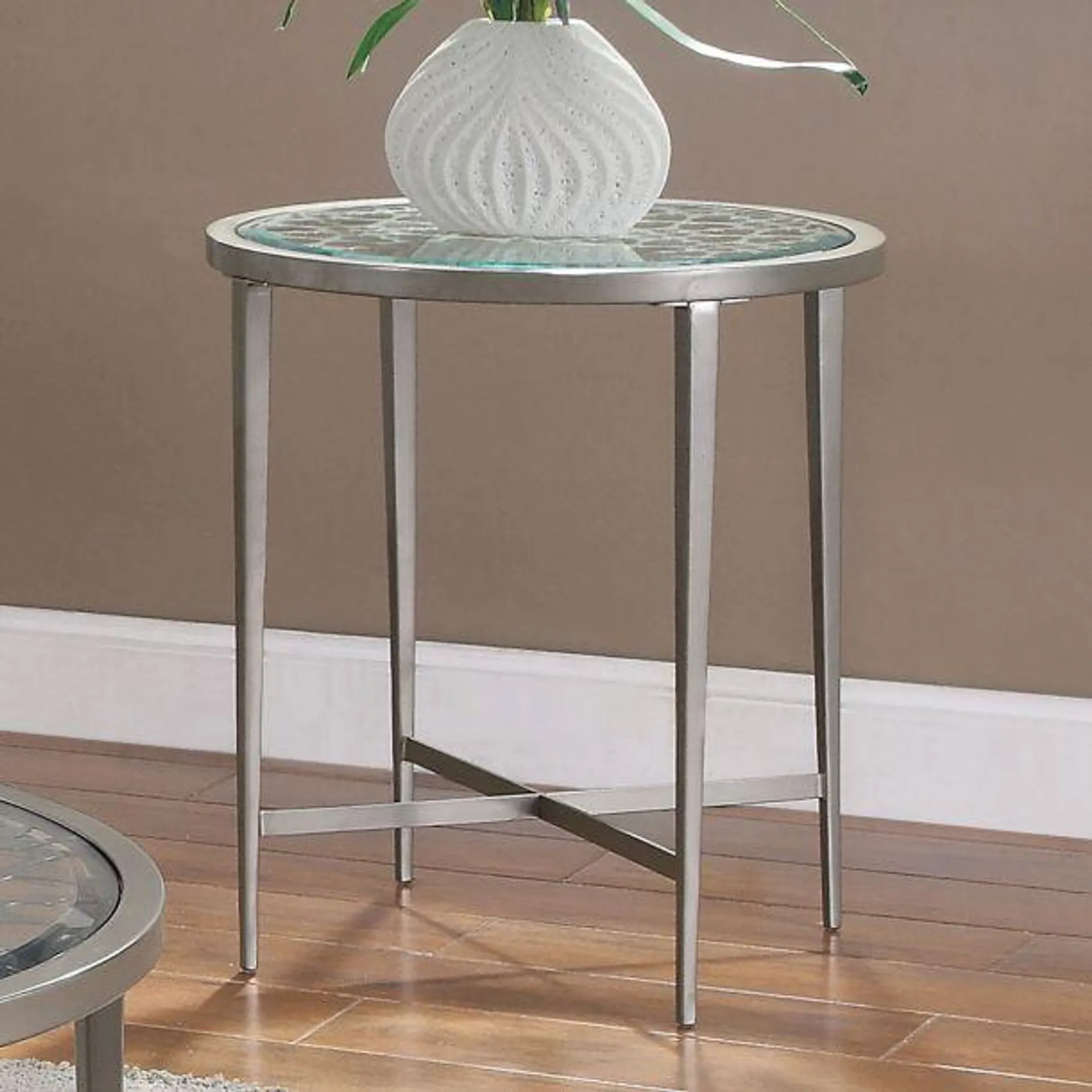 Freja End Table , Silver