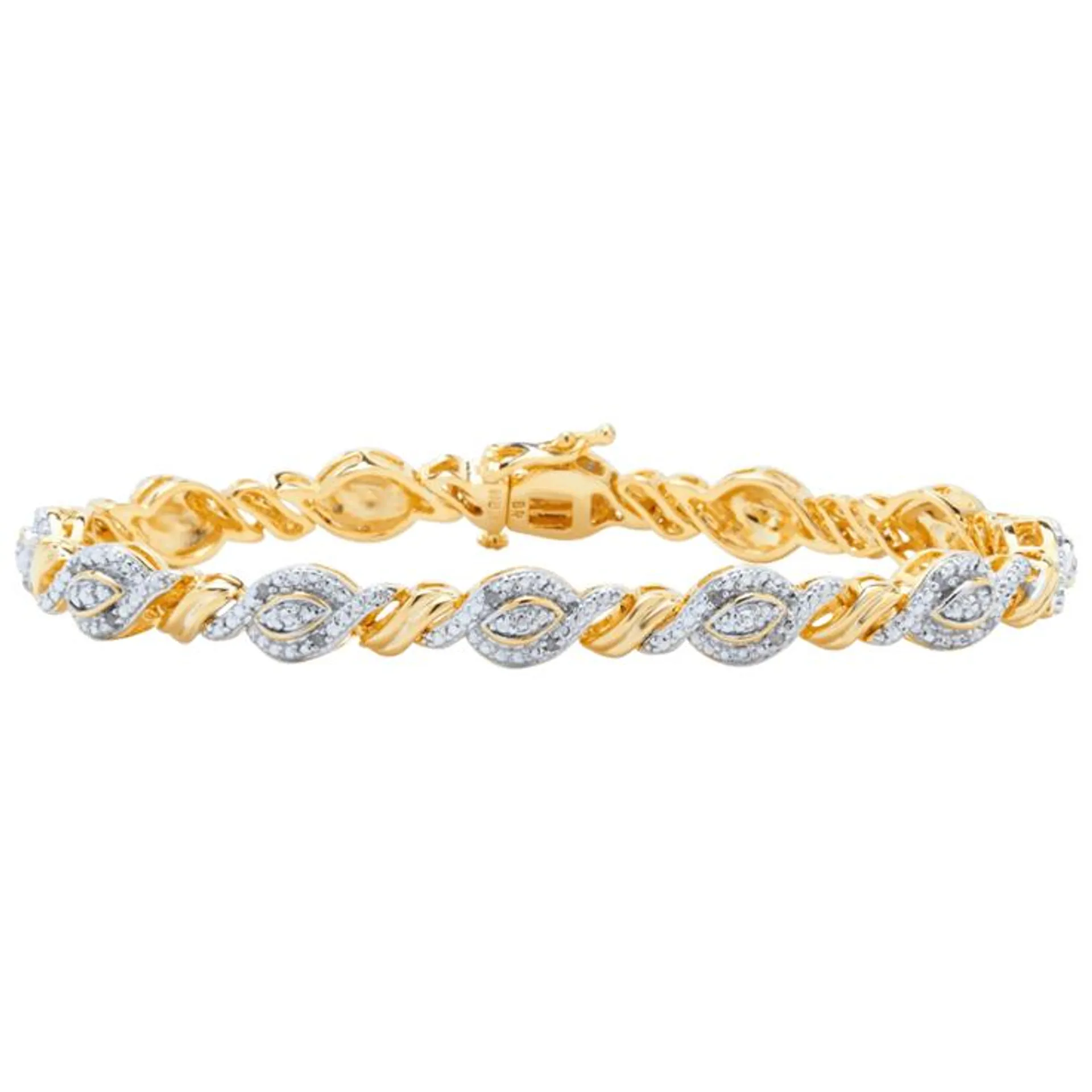 Diamond Muse Pulsera de Diamantes Redondos de 1/4 Quilate TW