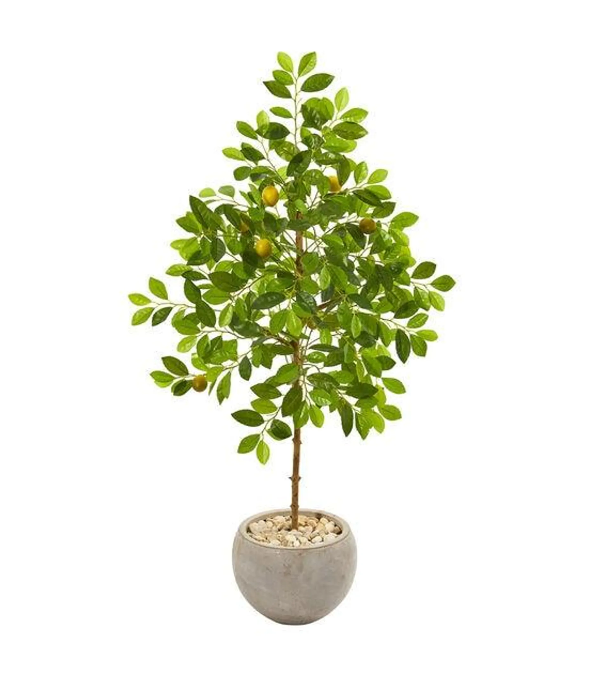 Nearly Natural 54" Lemon Artificial Tree in S& Colored Planter