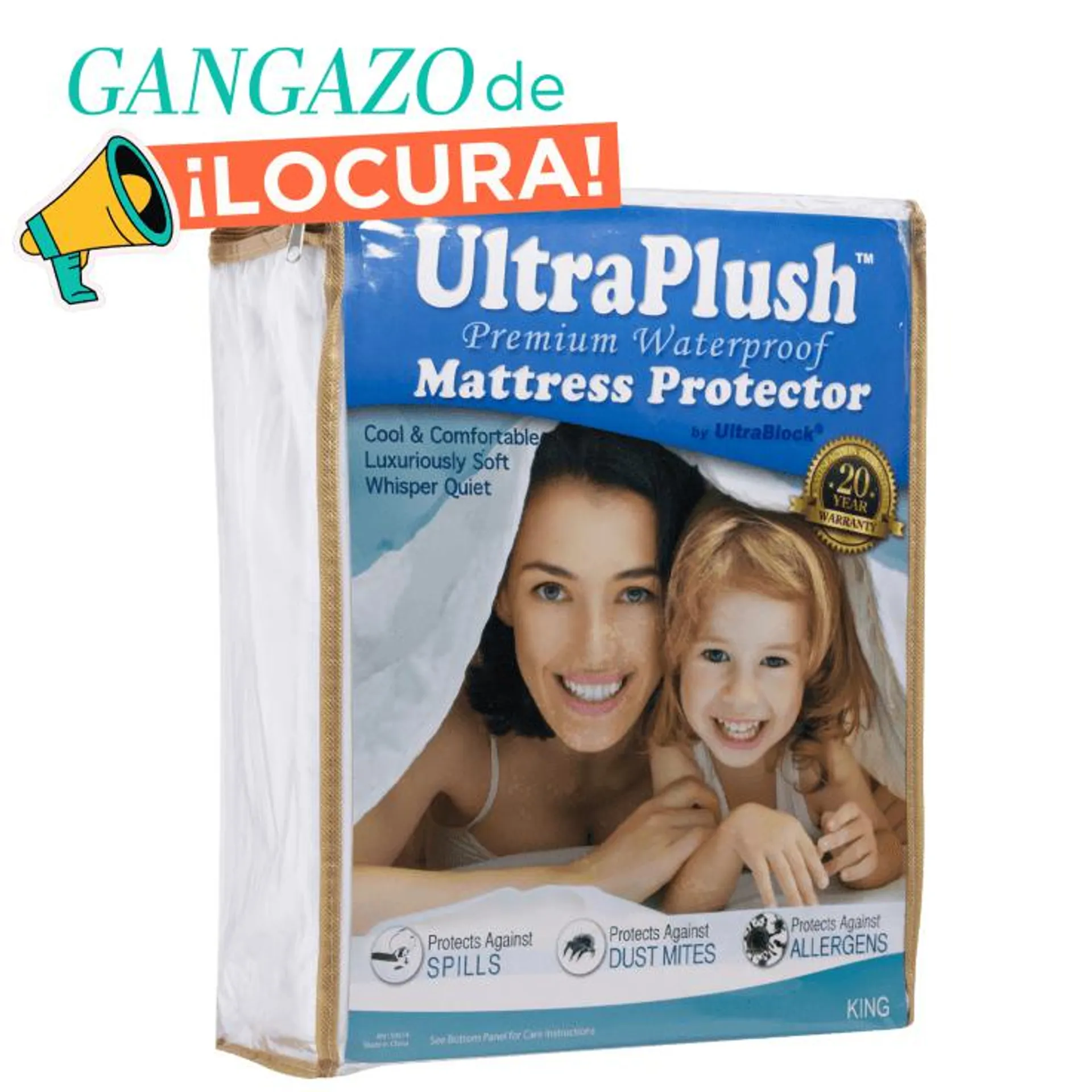 UltraPlush UltraBlock Protector de Colchón Tamaño King