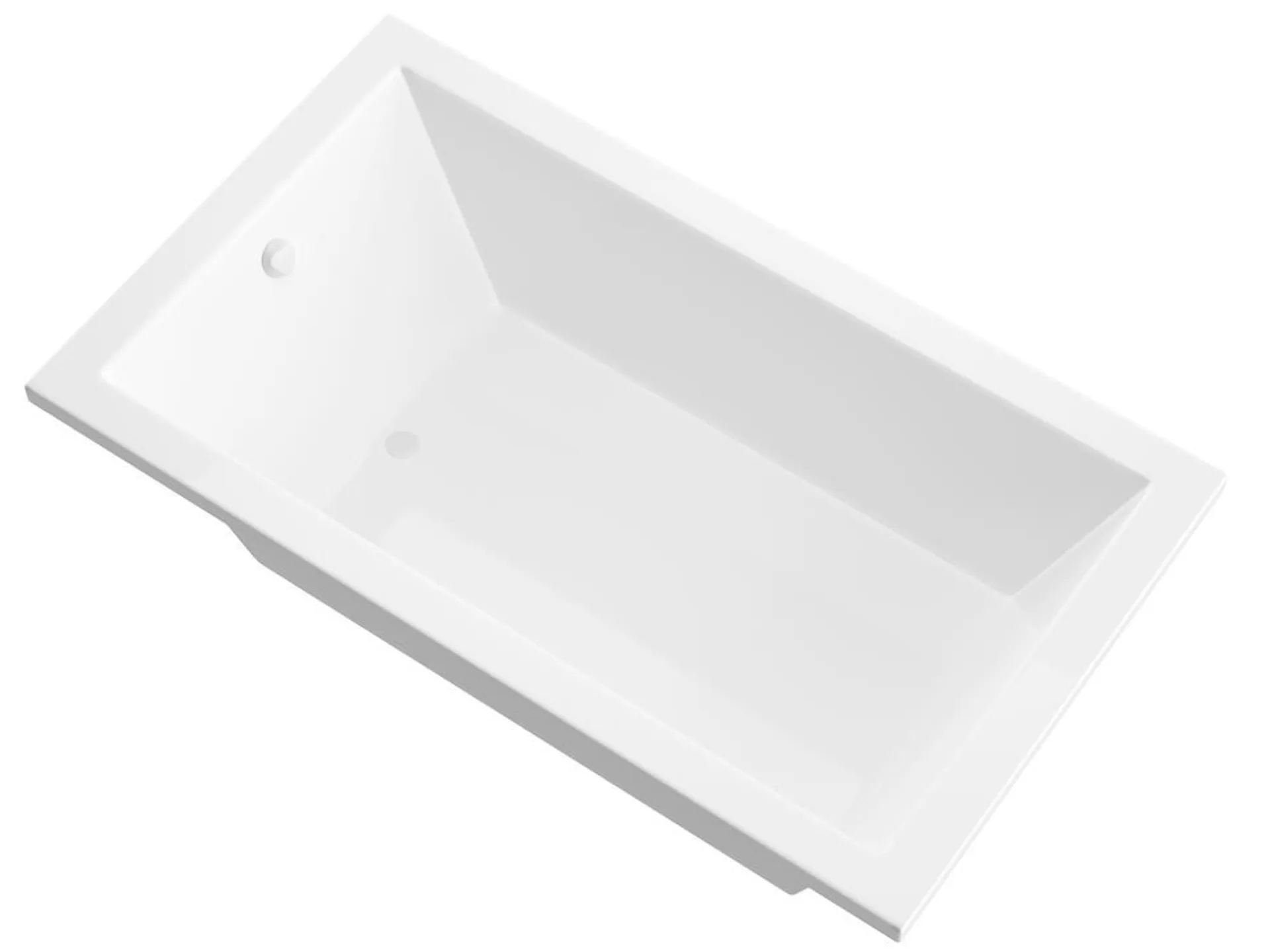 MidWest Tubs Marshall 60"W x 30"D x 23"H White Drop-In Soaking Bathtub