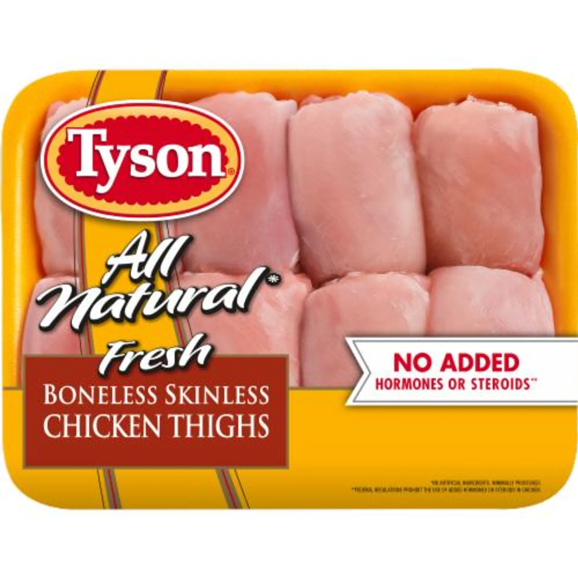 Tyson® All Natural Fresh Boneless Skinless Chicken Thighs