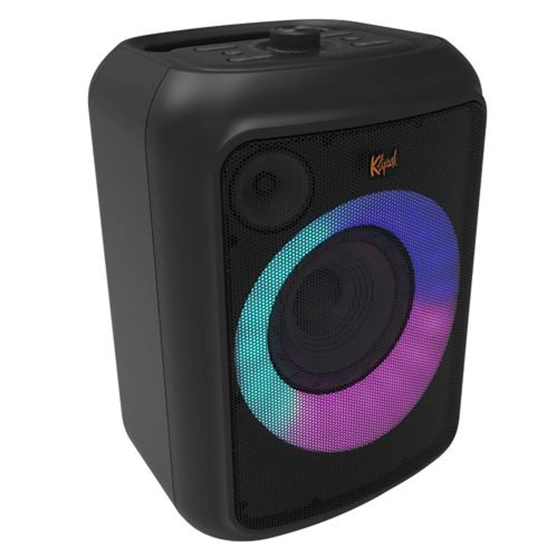 Portable Bluetooth Party Speaker with Lights Rechargeable Battery Wired Microphone