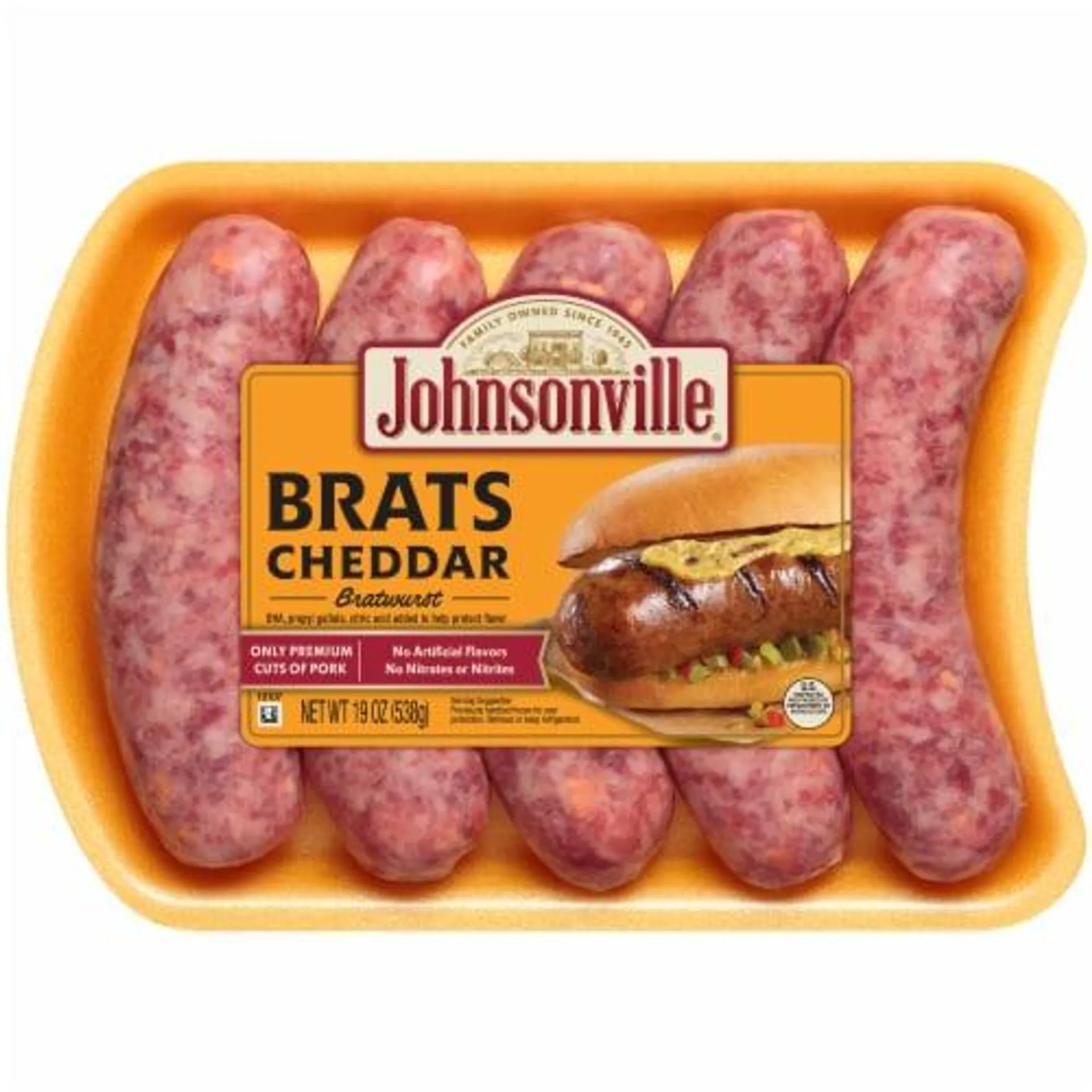 Johnsonville® Brats Cheddar Bratwurst