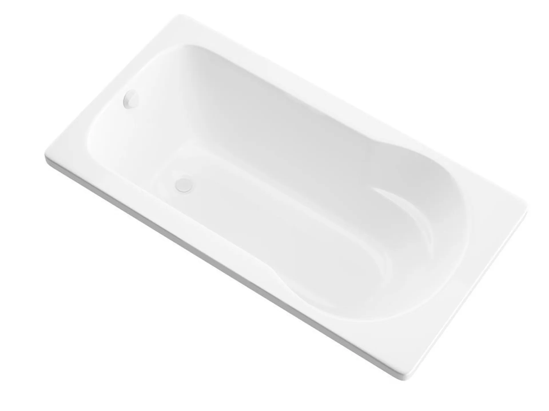 MidWest Tubs Explorer 60"W x 32"D x 23"H White Drop-In Soaking Bathtub