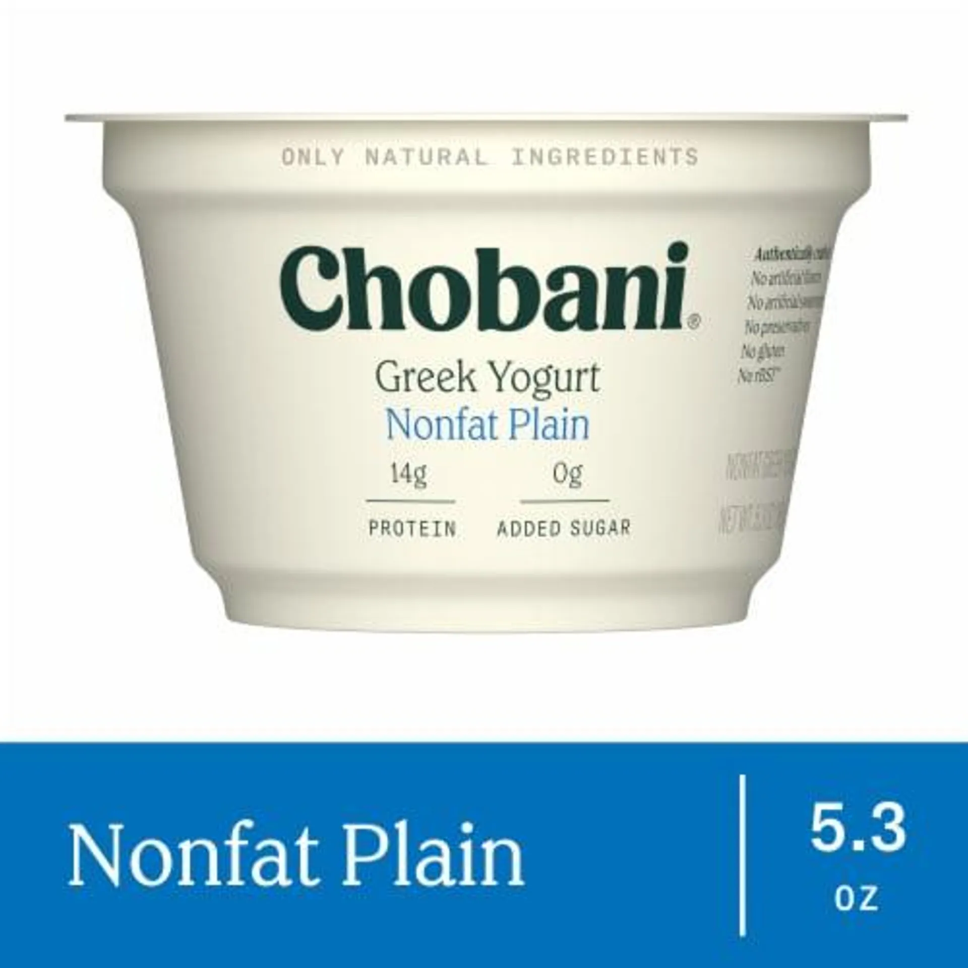 Chobani® Plain Nonfat Greek Yogurt Cup