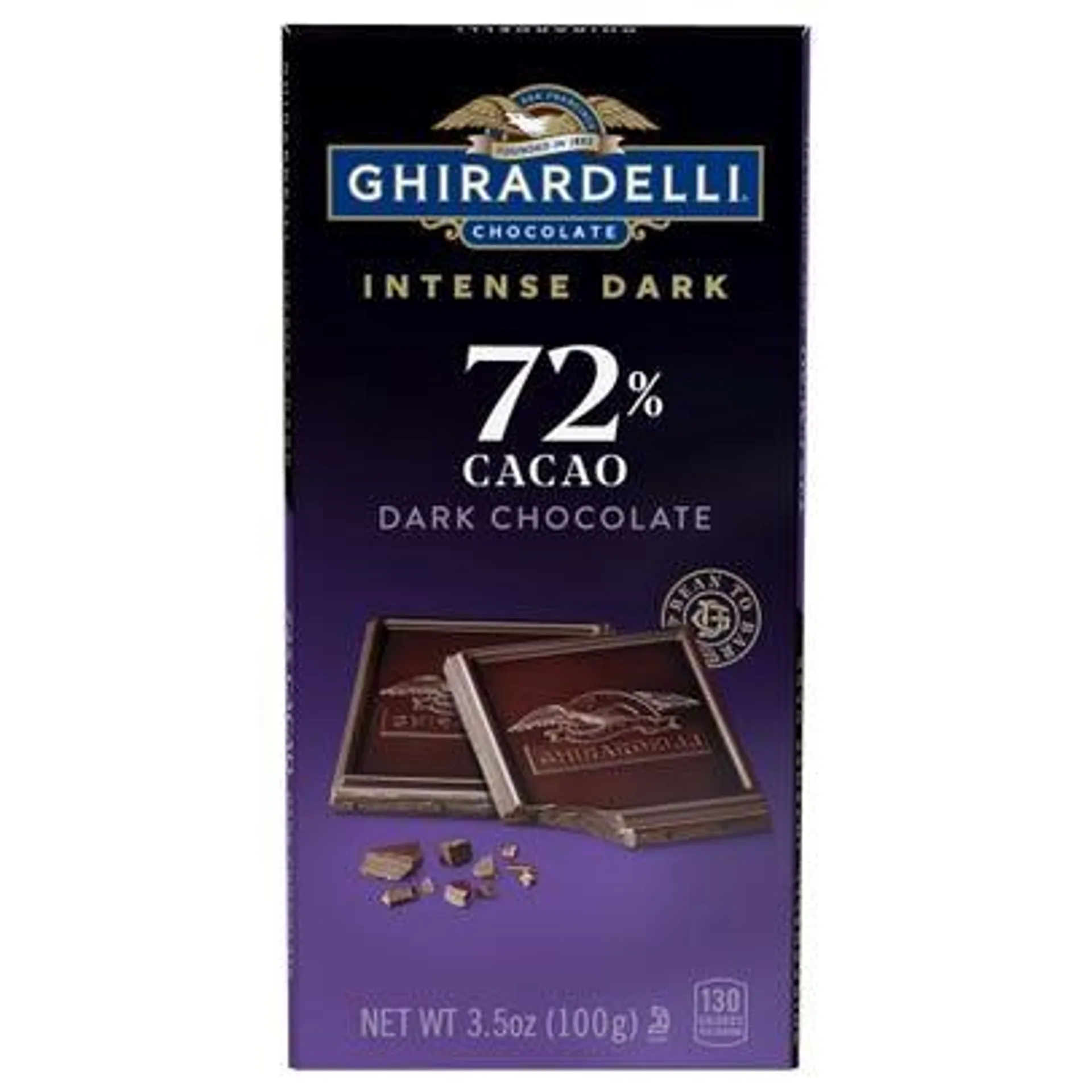 Ghirardelli Intense Dark Chocolate Squares, Twilight Delight, 72% Cacao - 3.5 oz