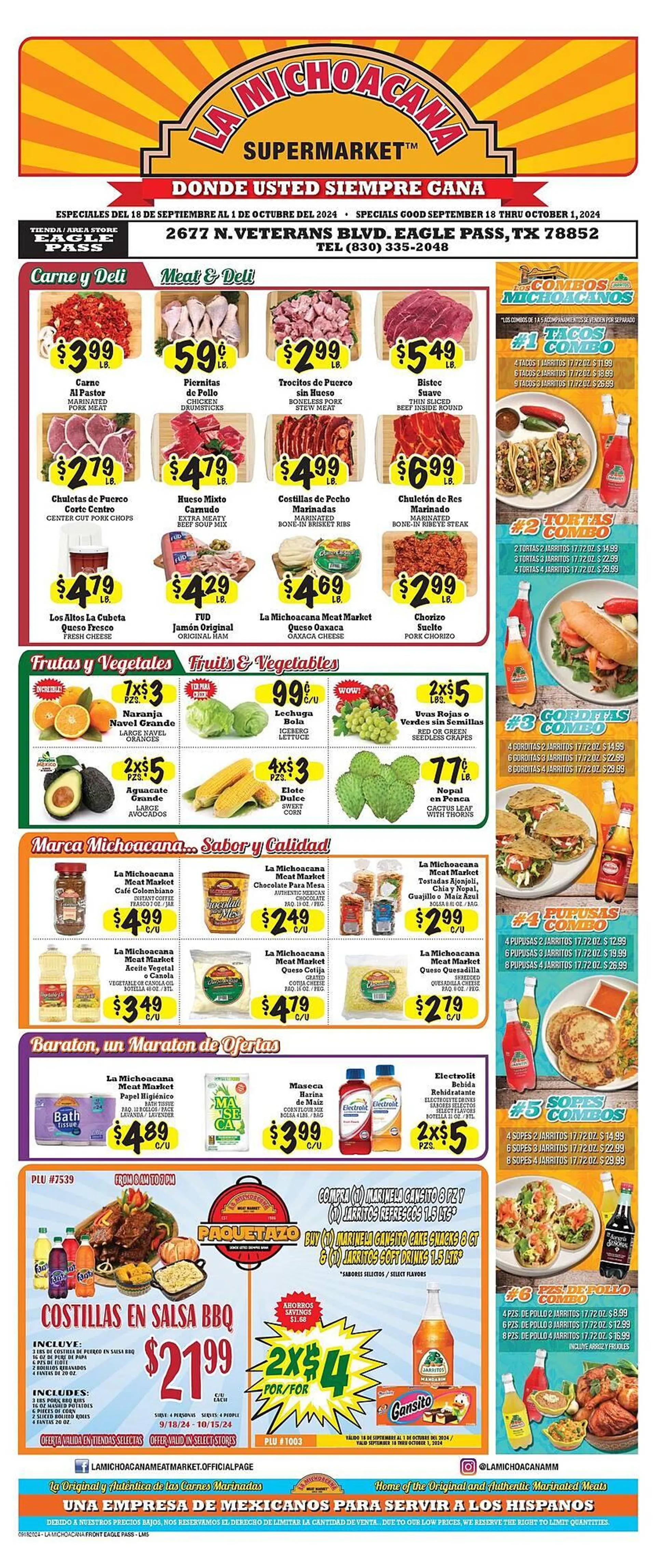 La Michoacana Weekly Ad - 1