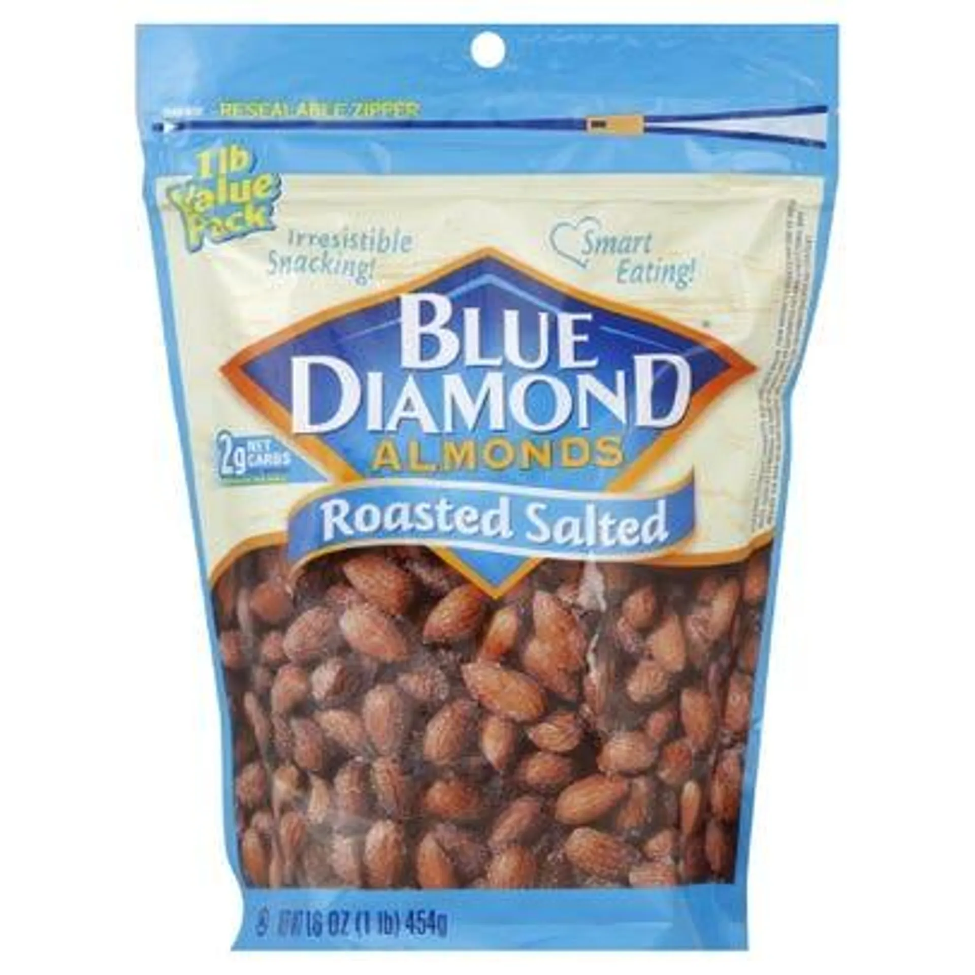 Blue Diamond Almonds, Roasted Salted - 16 oz