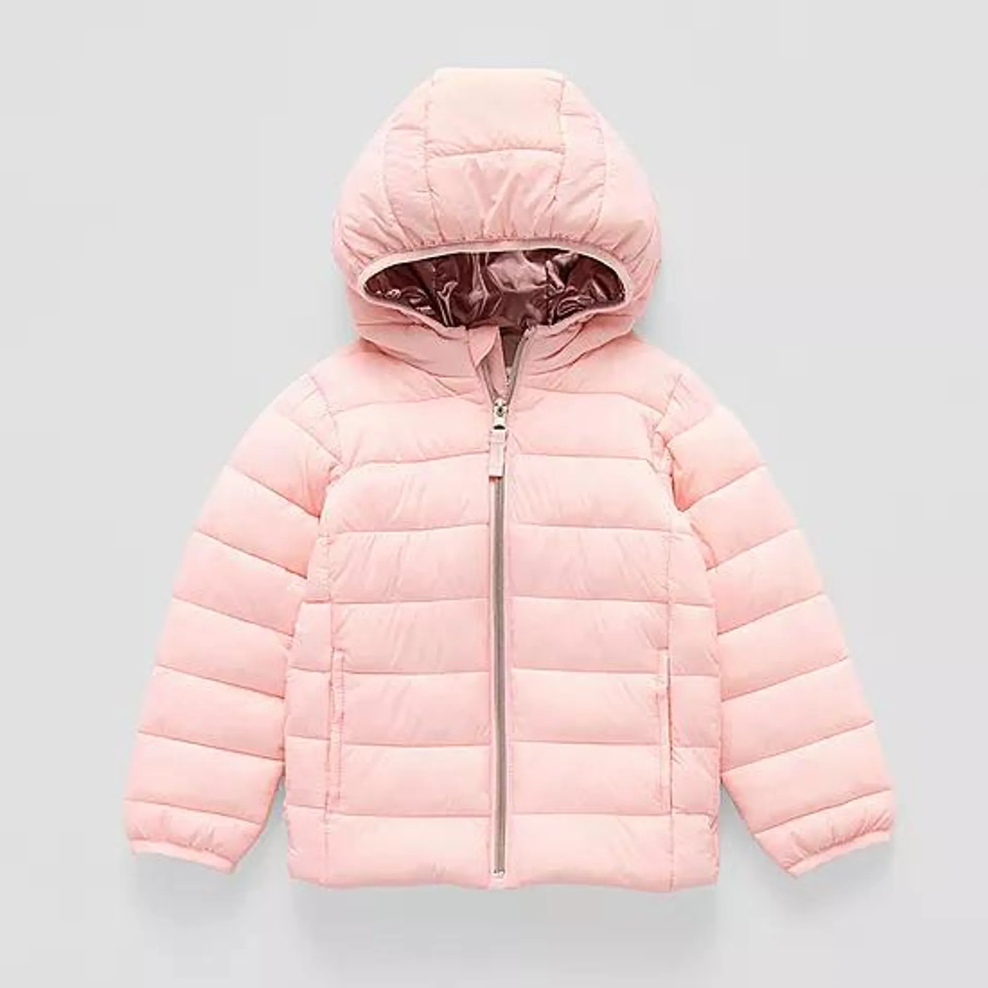 Okie Dokie Baby & Toddler Girls Hooded Midweight Puffer Jacket