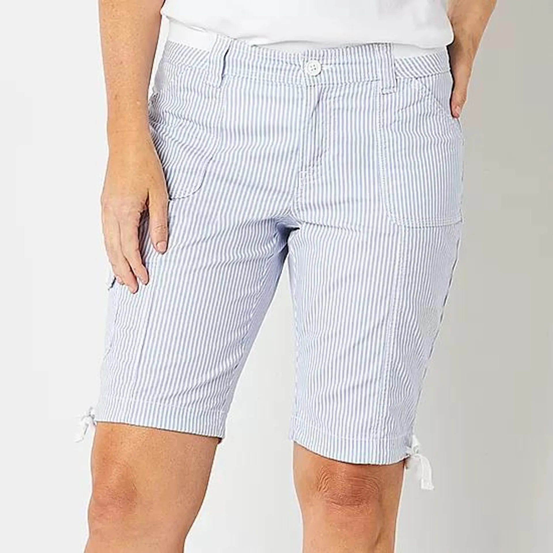 St. John's Bay Womens Mid Rise Stretch Fabric Cargo Short - Tall