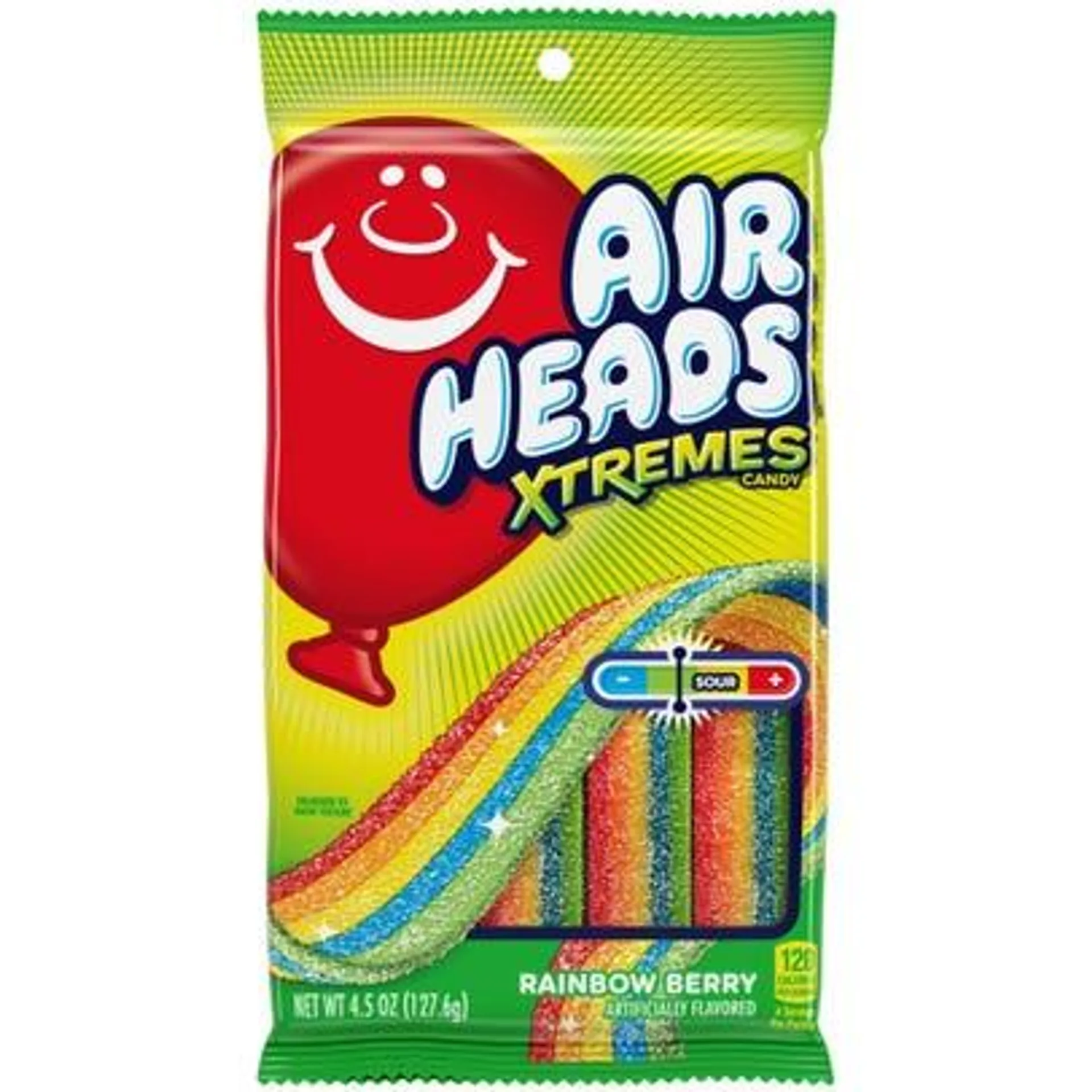 Airheads Extreme Rainbow Belts Candy - Berry, 4.5 oz