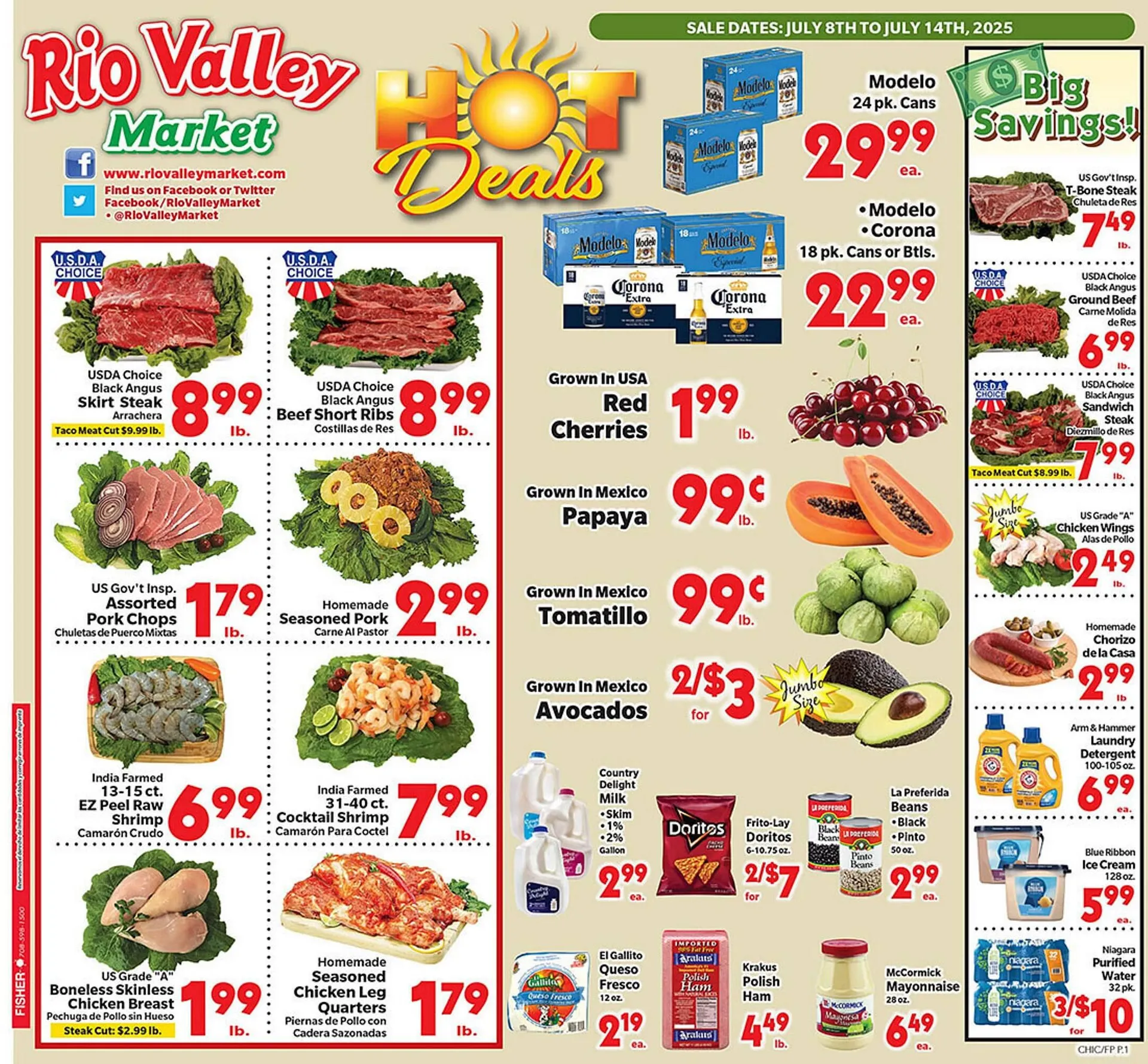 Weekly ad Rio Valley Market Weekly Ad from July 8 to July 14 2025 - Page 1