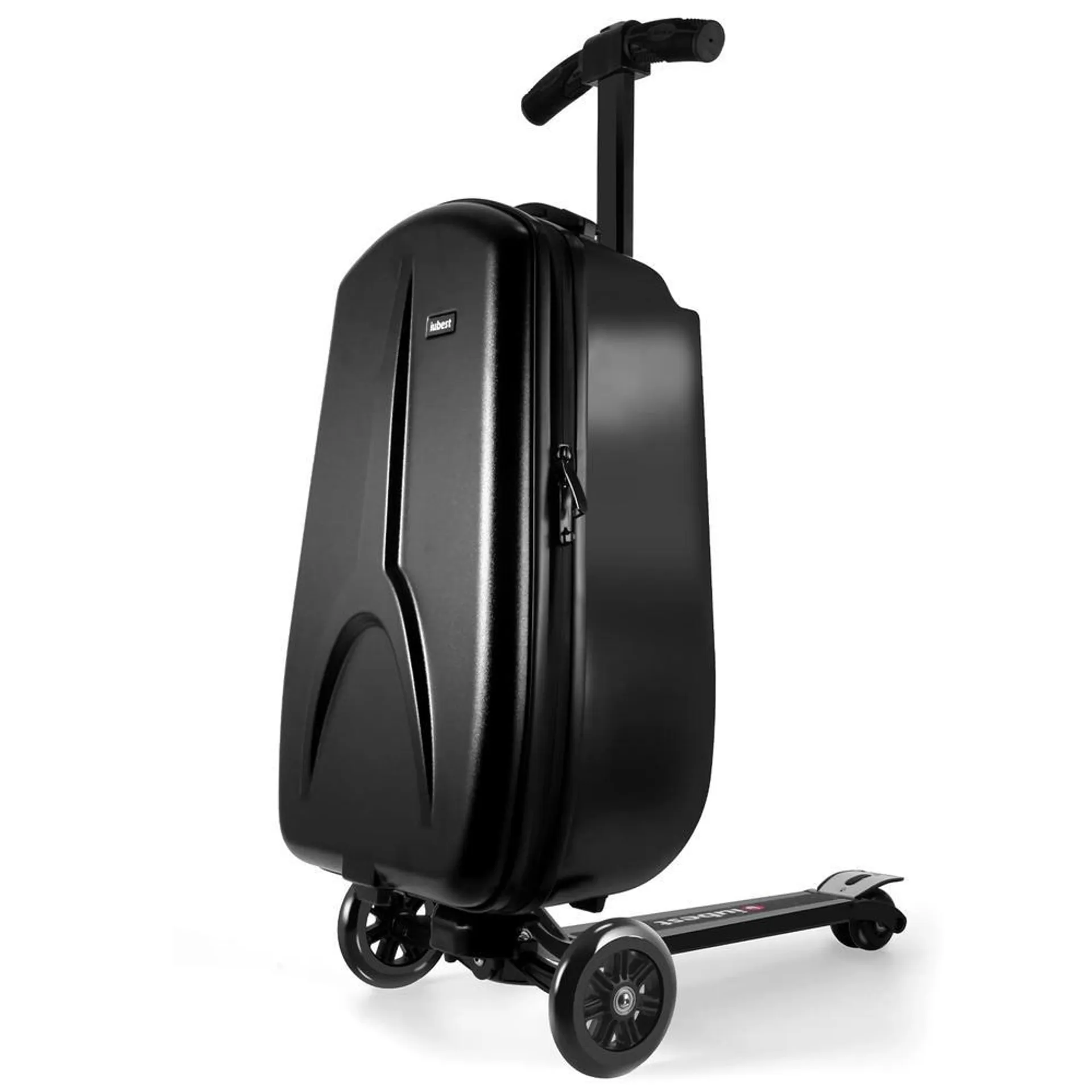 iubest Scooter Luggage for Kids/Adult, 50L Ride On Scooter Suitcase Foldable Aluminum Trolley Case Travel Luggage for Business a