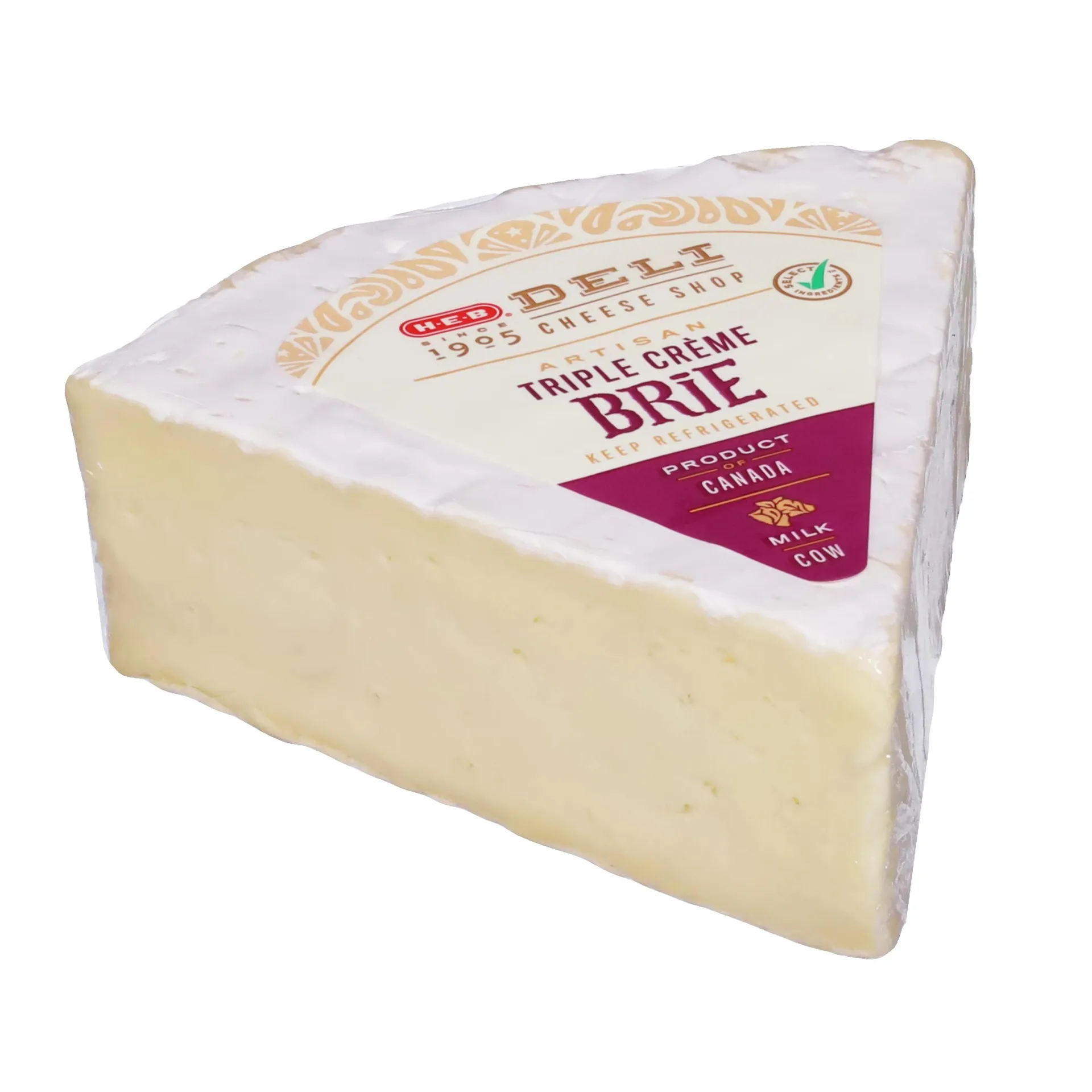 H‑E‑B Deli Artisan Triple Creme Brie Cheese - Fresh Cut