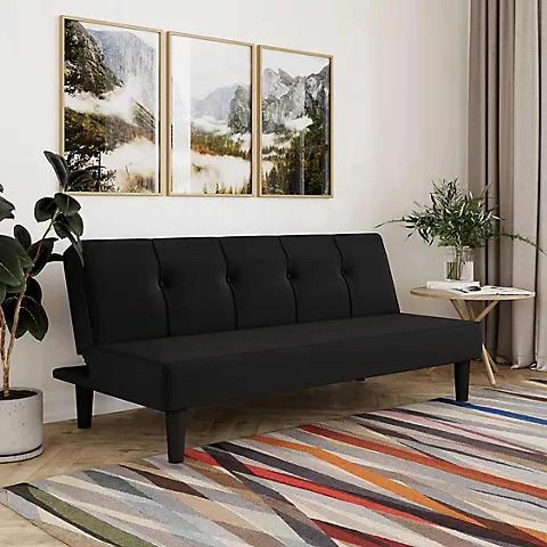 Serta Lawrence Convertible Sofa - Black