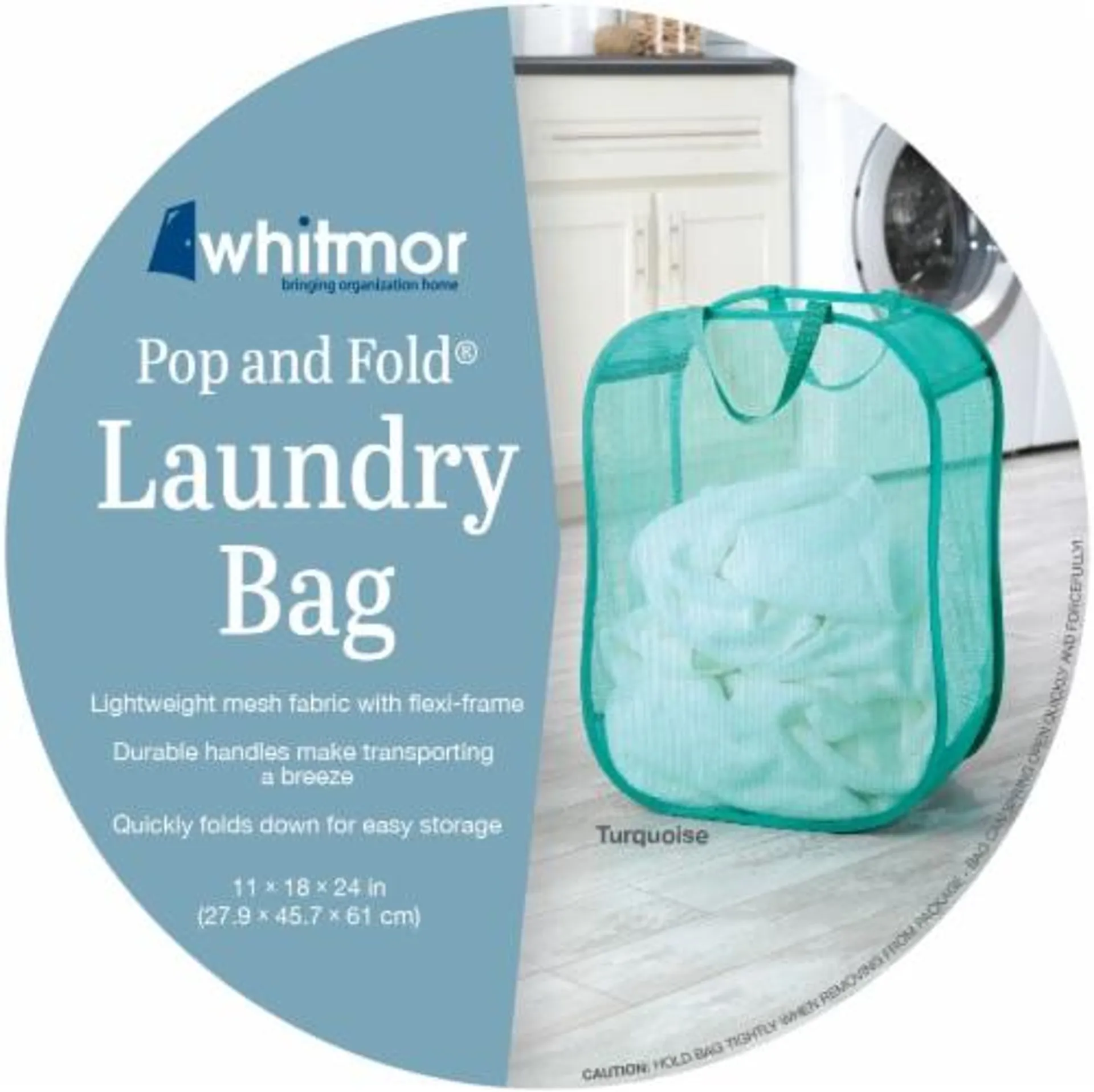 Whitmor Pop & Fold Laundry Bag - Assorted