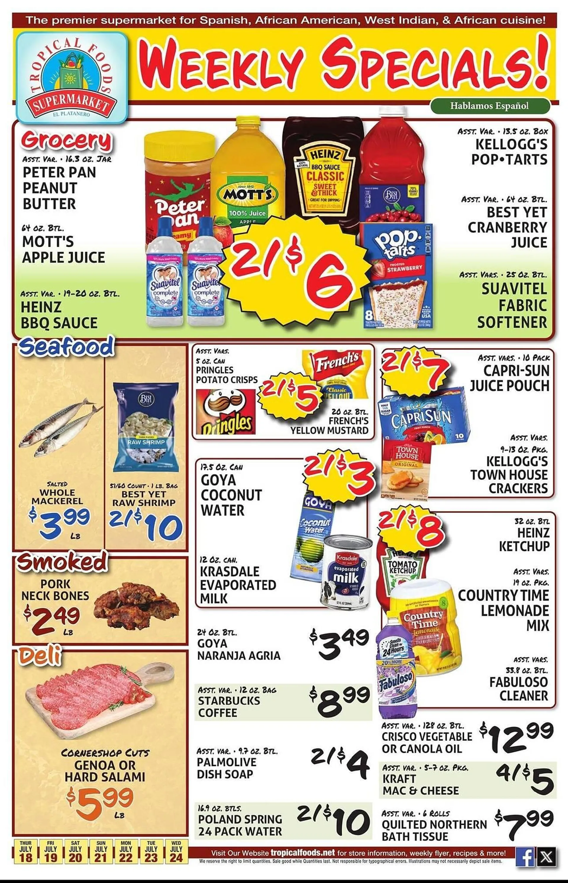 Tropical Foods Supermarket Weekly Ad - 1