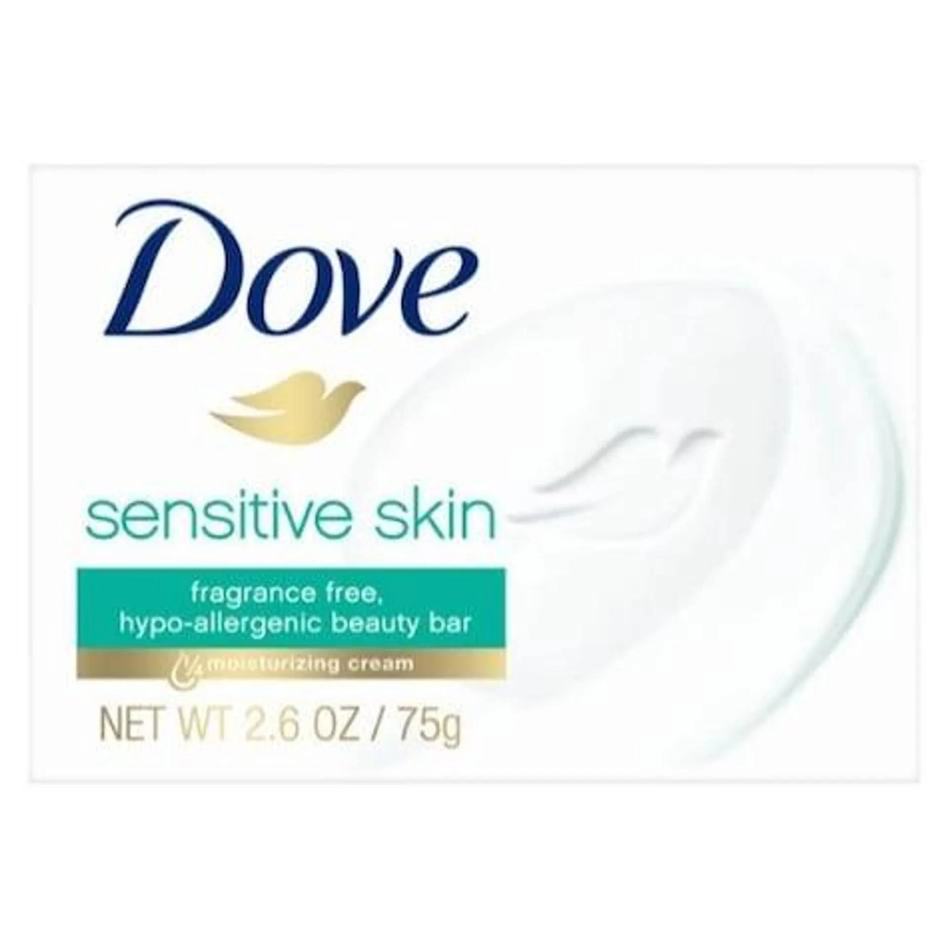 Dove Sensitive Skin Beauty Bar, 2.6 oz. Boxes