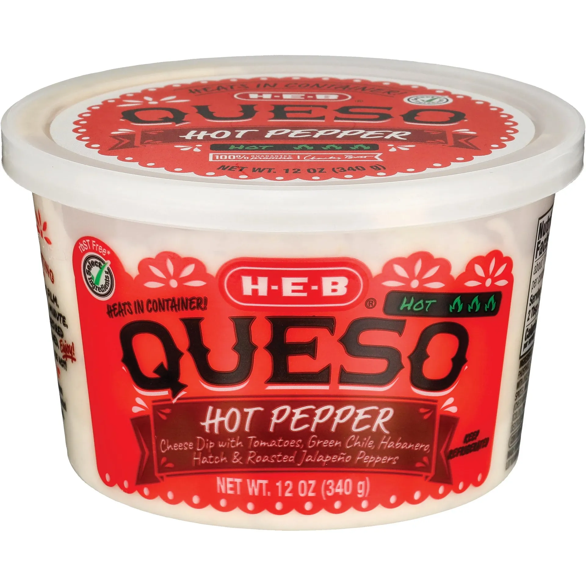 H‑E‑B Hot Pepper Queso Dip - Spicy