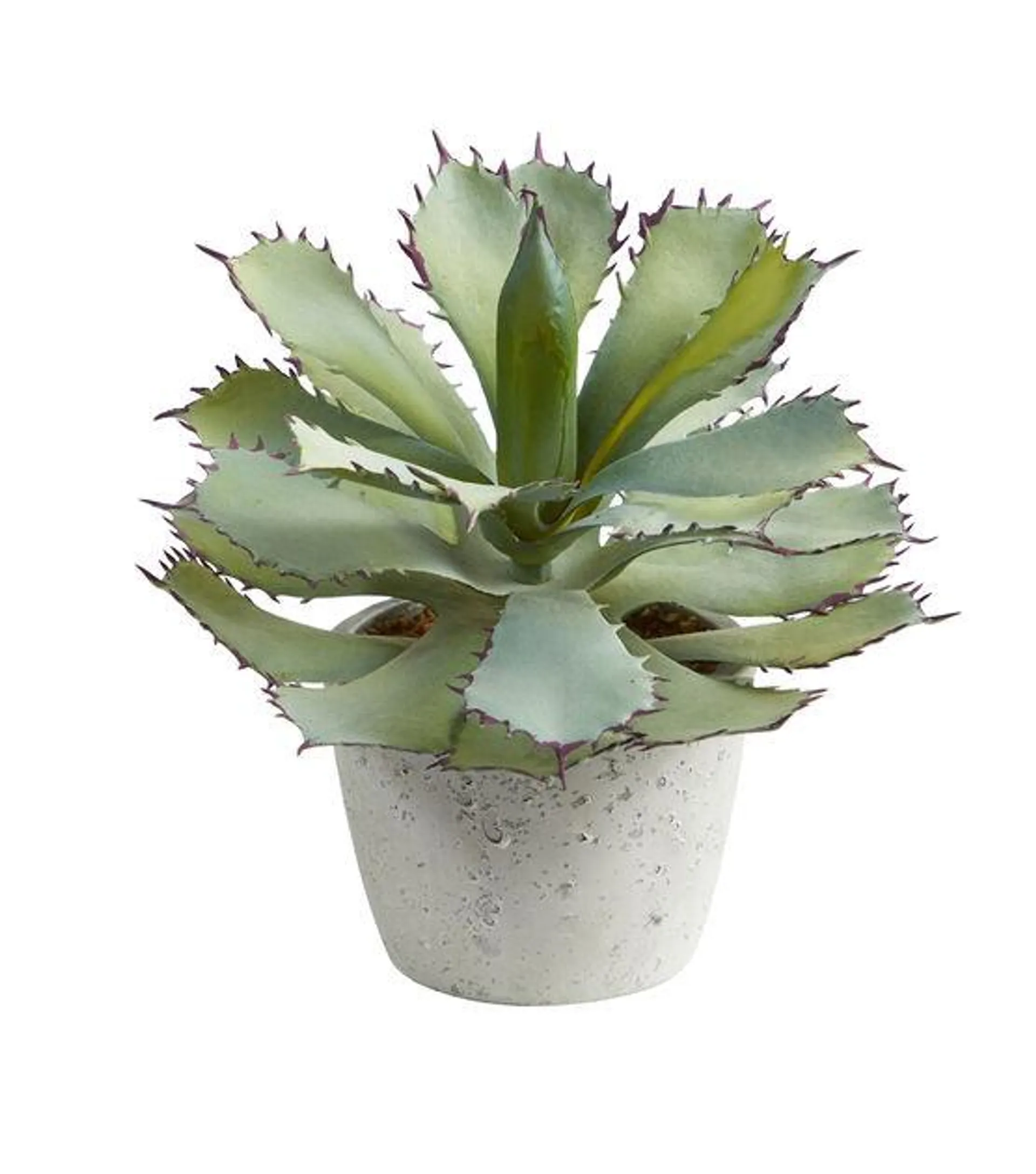 Nearly Natural 11" Artificial Succulent in Gray Planter