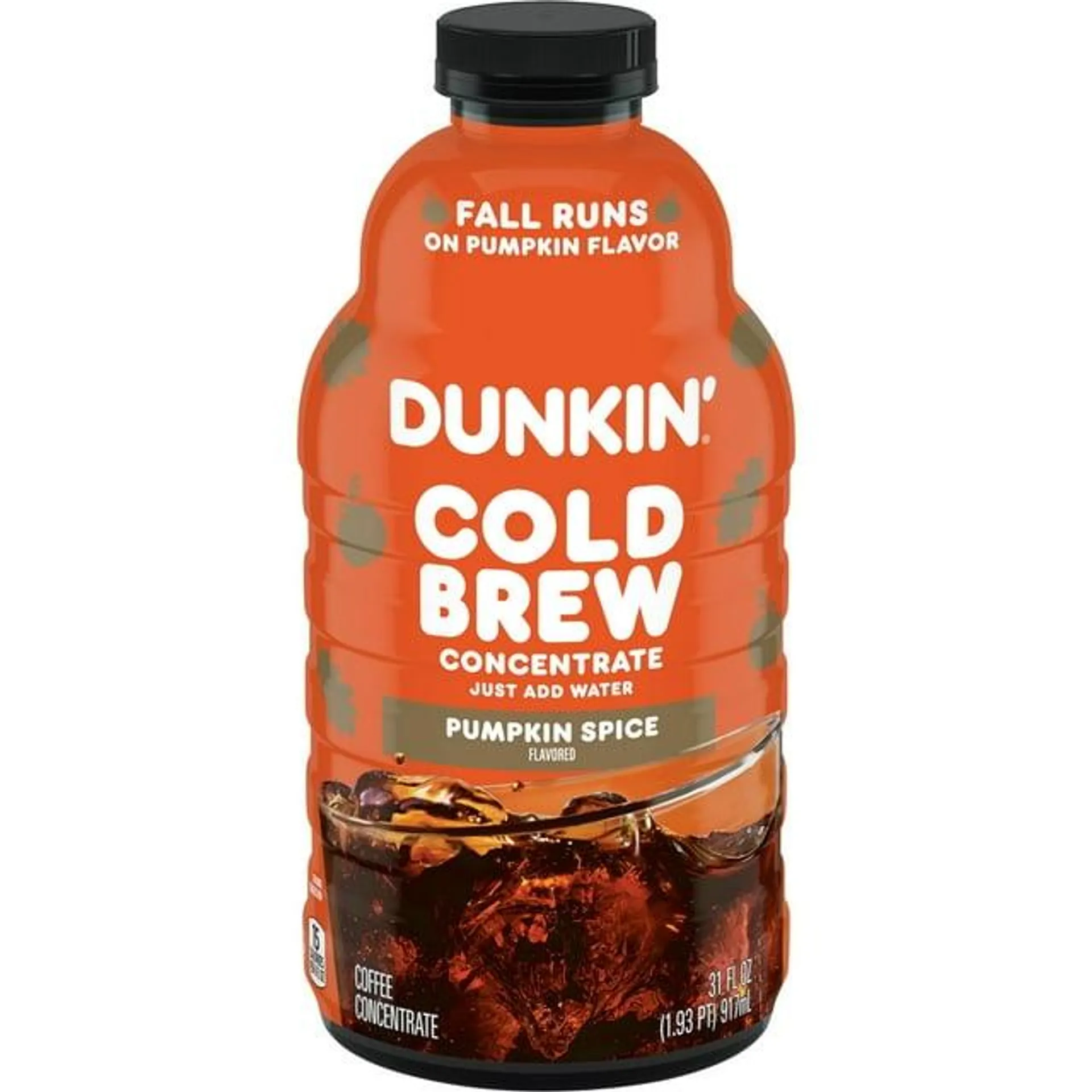 Dunkin Pumpkin Spice Flavored Cold Brew Coffee Concentrate, 31 Oz.