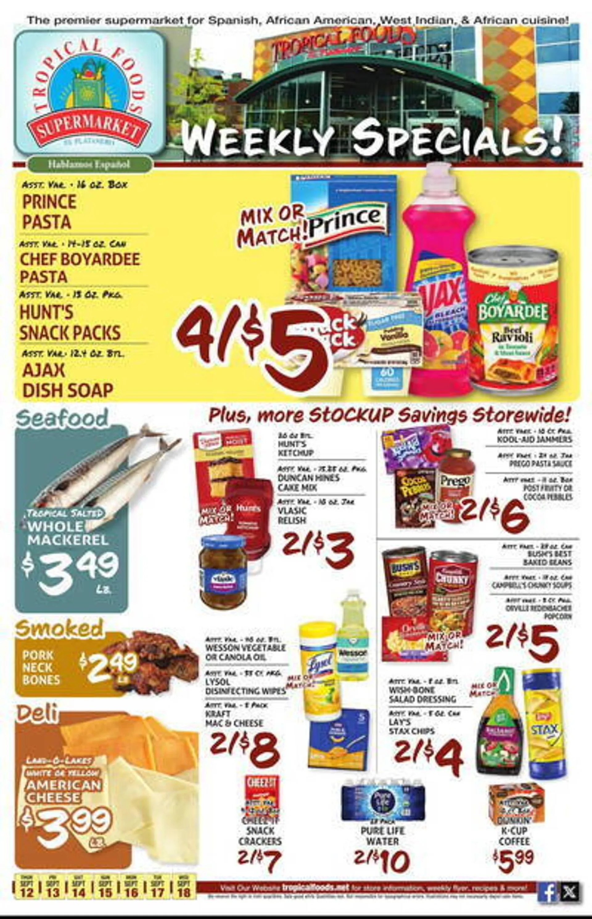 Tropical Foods Supermarket Weekly Ad - 1