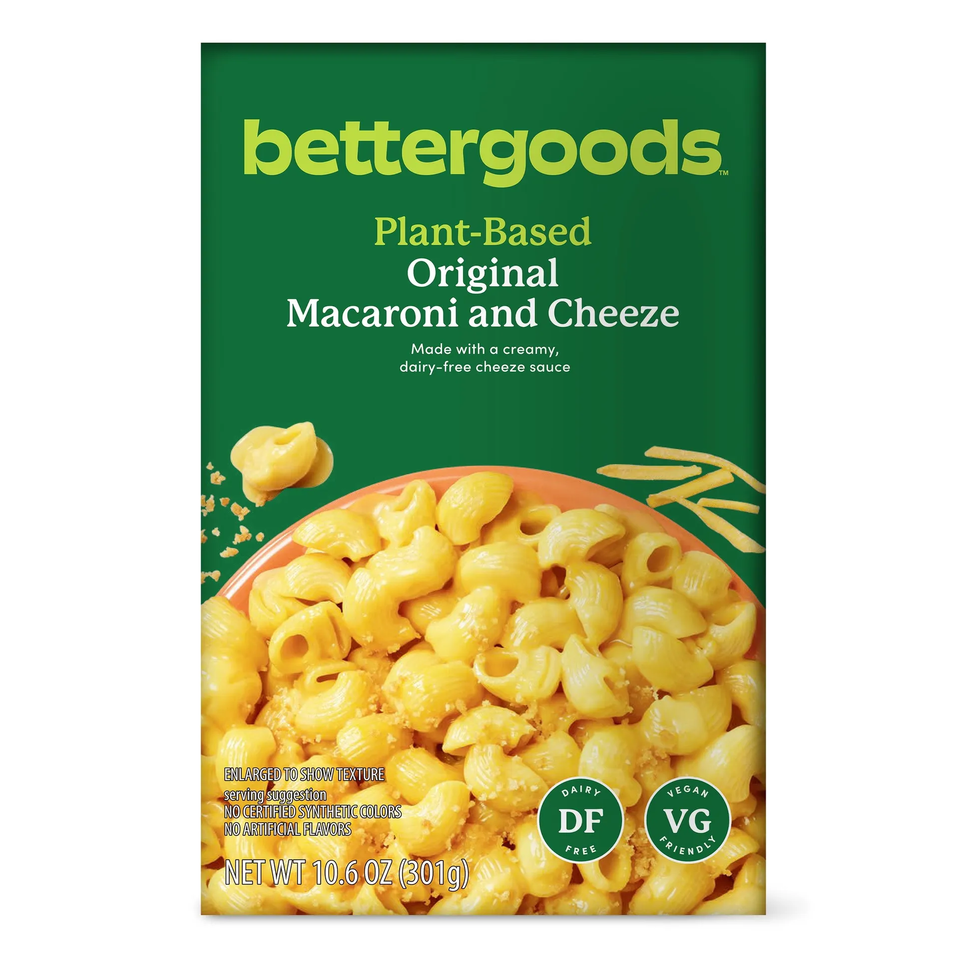 bettergoods Plant-Based Original Macaroni and Cheeze, 10.6 oz