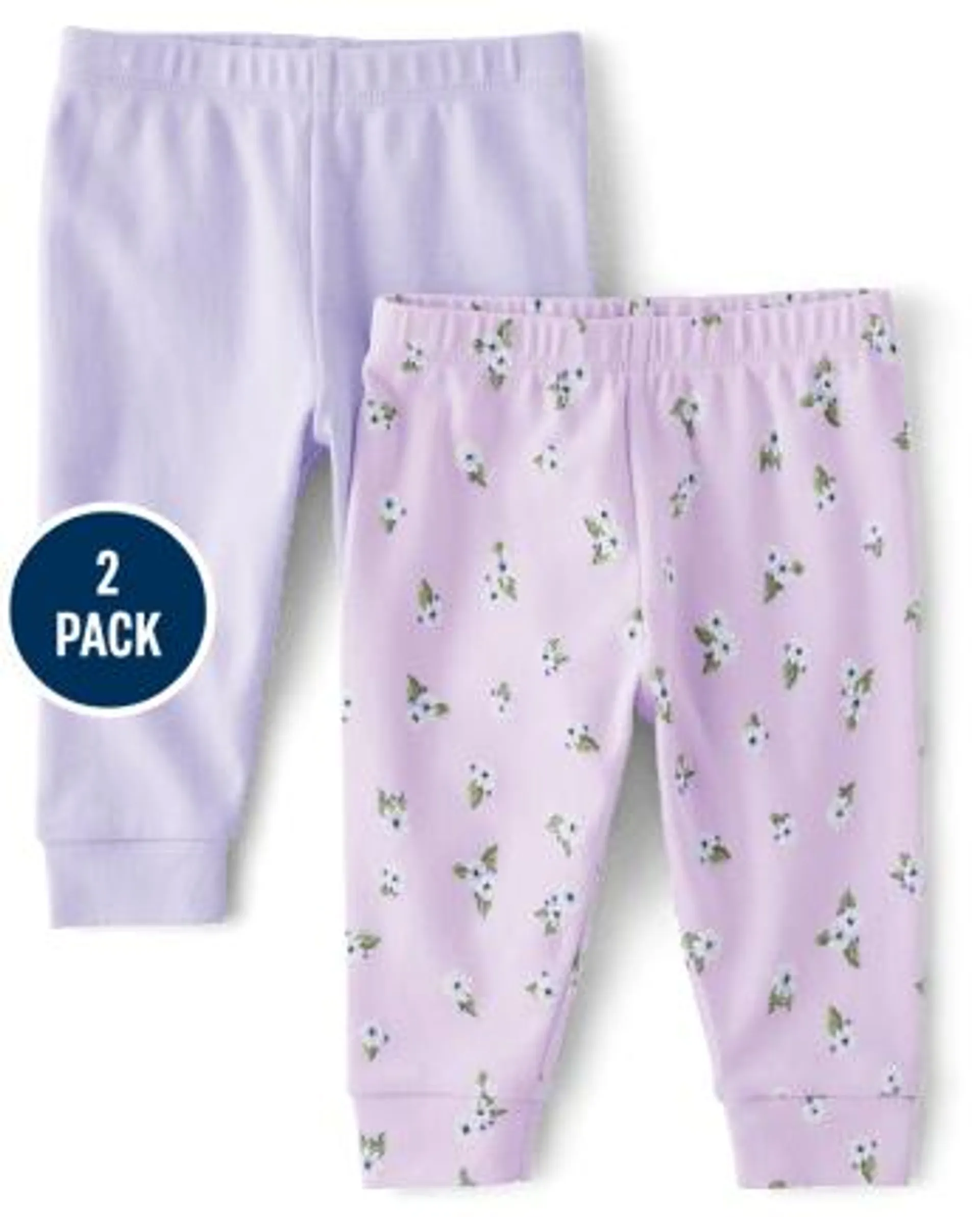 Baby Girls Floral Ruffle Leggings 2-Pack - Homegrown by Gymboree - multi clr