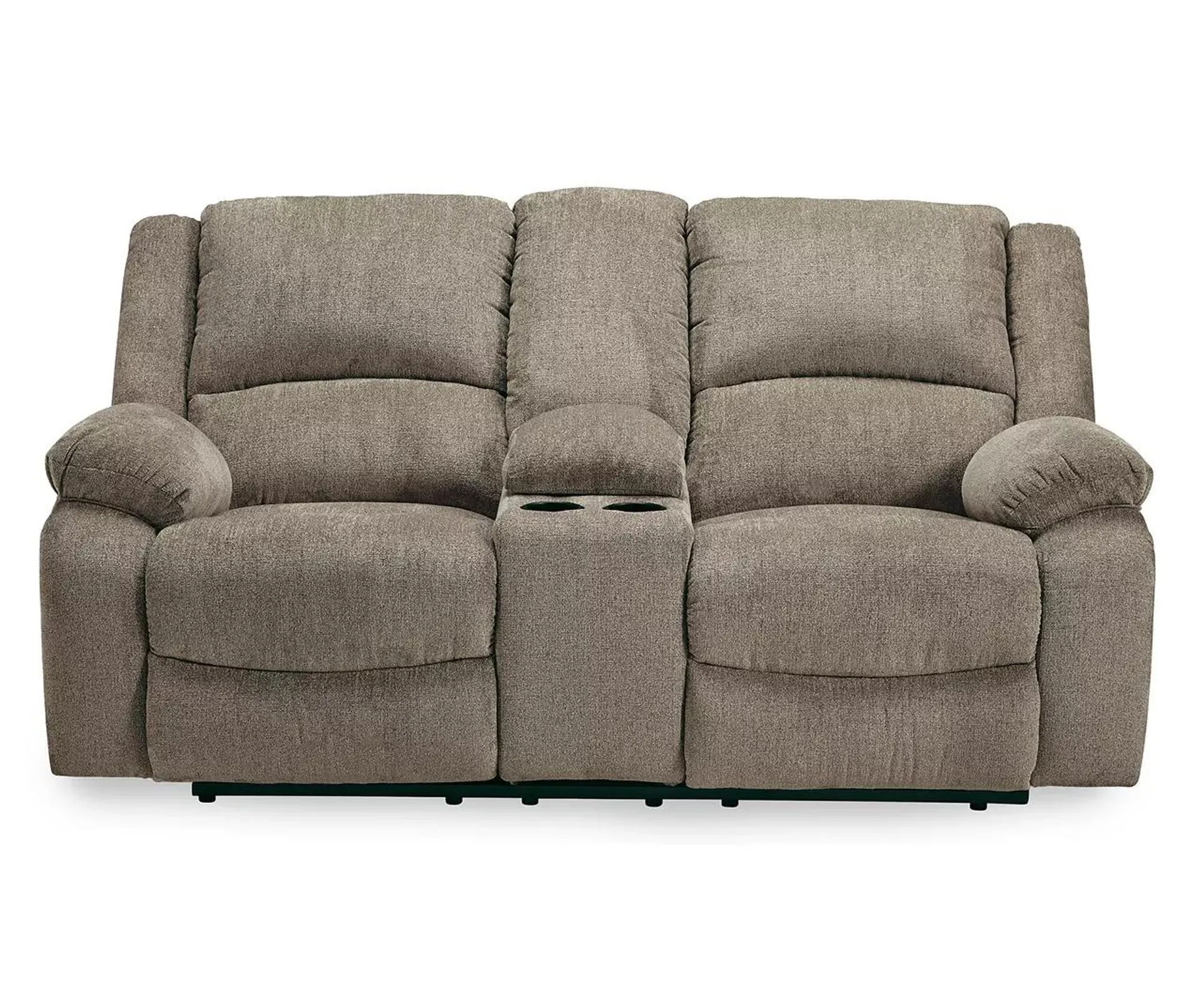 Draycoll Pewter Reclining Console Loveseat