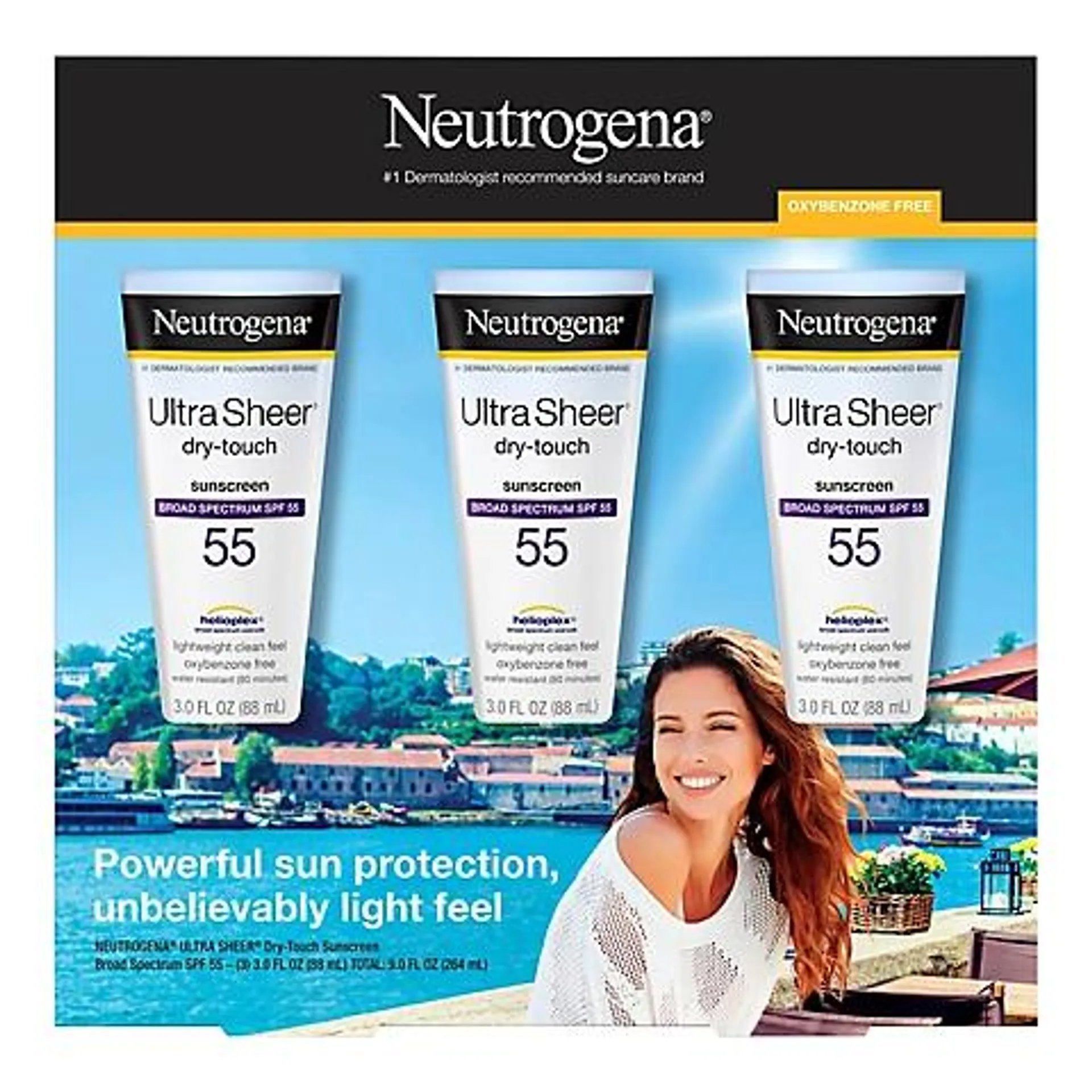 Neutrogena Ultra Sheer Dry-Touch Sunscreen Lotion, 3 ct.