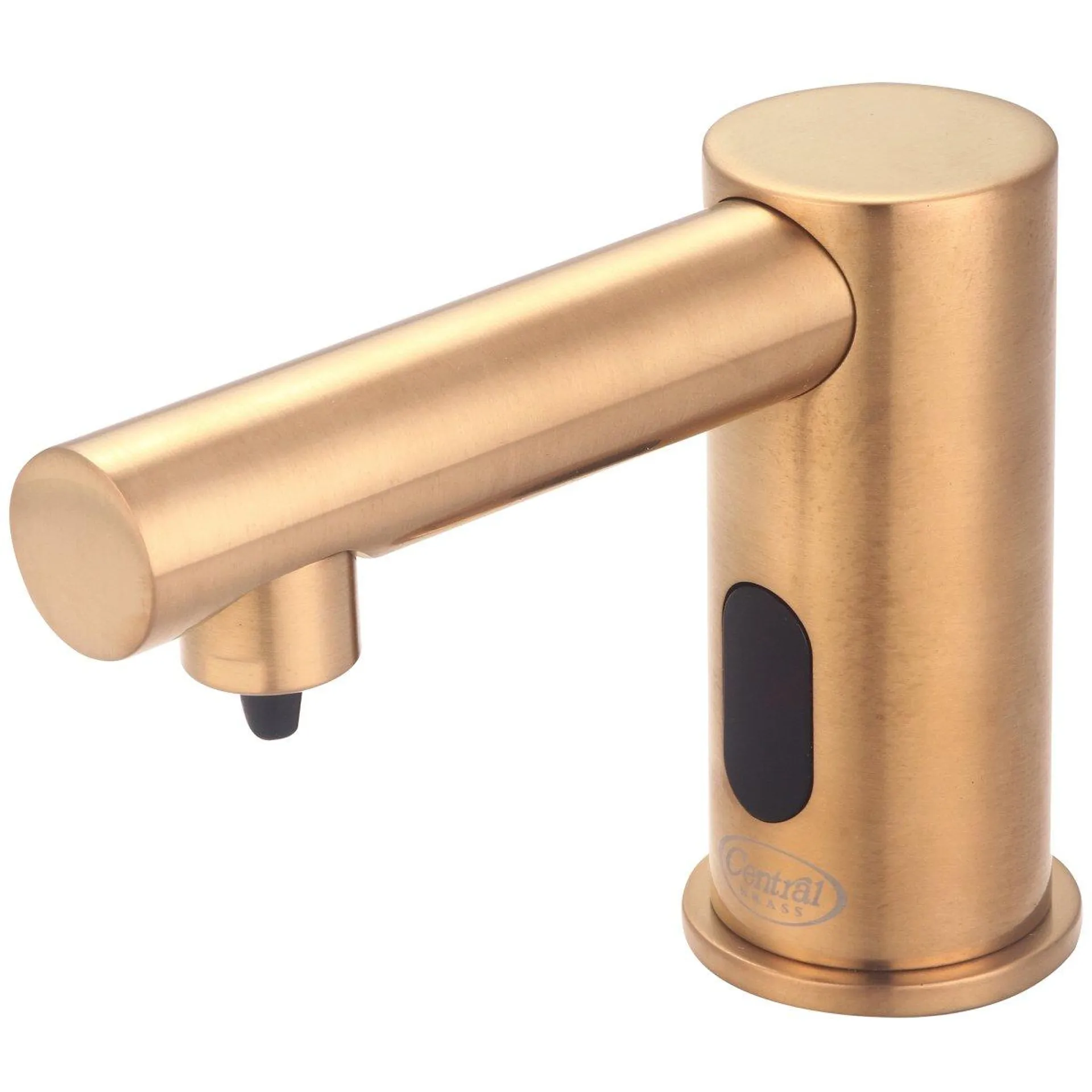 Central Brass 2099-BG Single Hole Deck Mount Electronic Sensor Soap Dispenser, PVD Brushed Gold