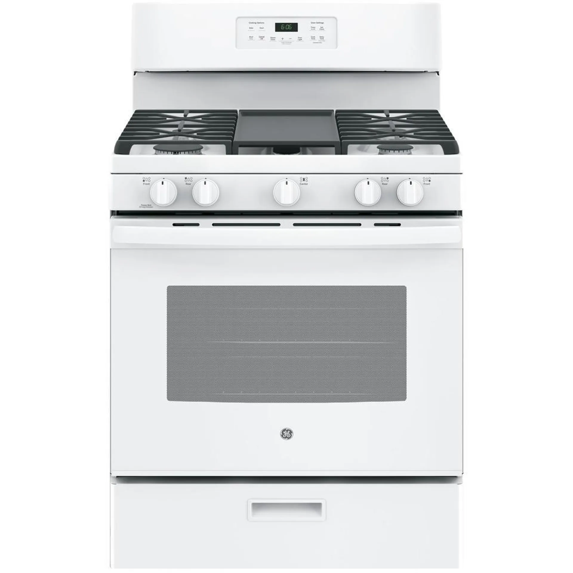 GE Appliances JGBS66DEKWW 30" Freestanding Gas Range - White