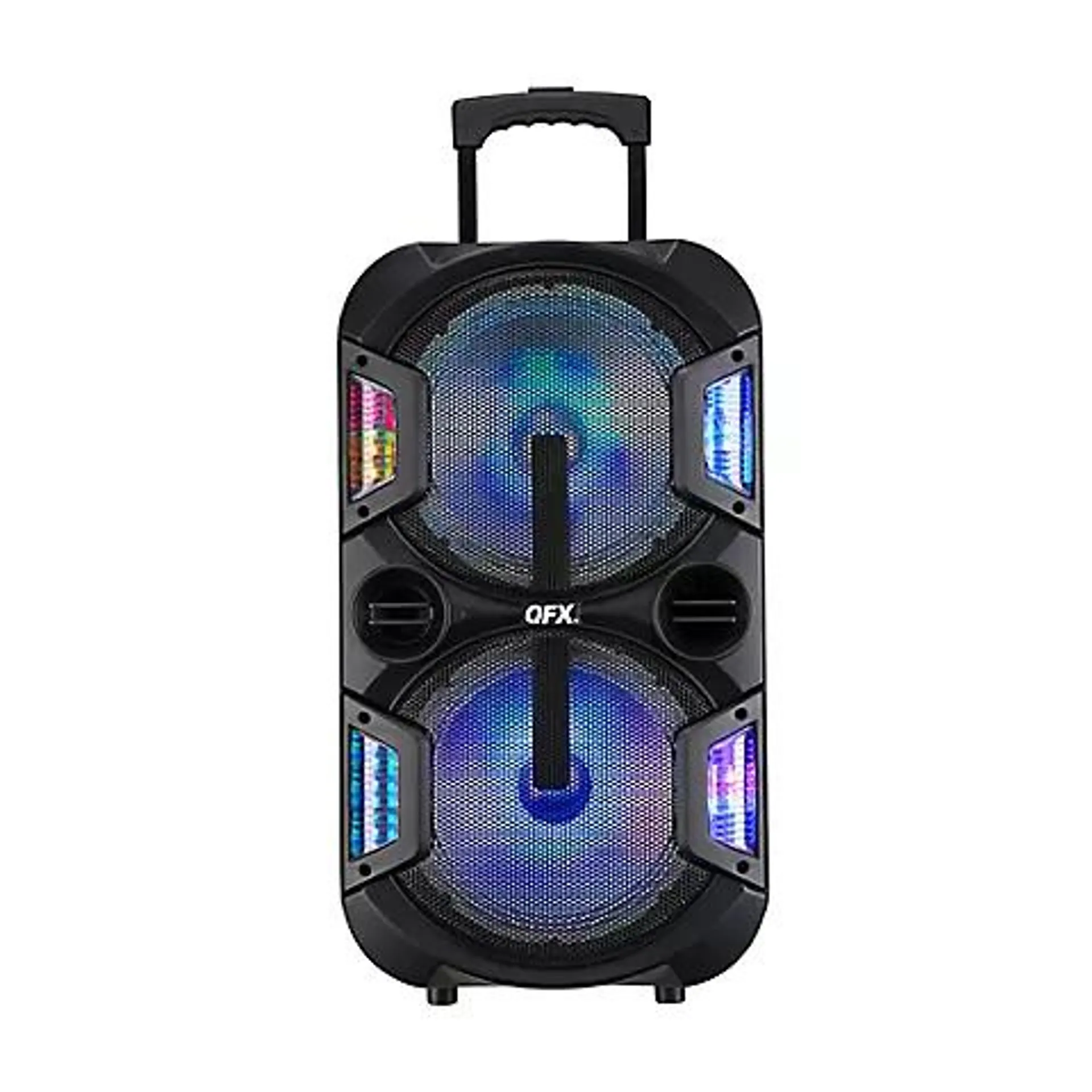 QFX 2" x 10" Bluetooth Rechargeable Speaker with Party Lights