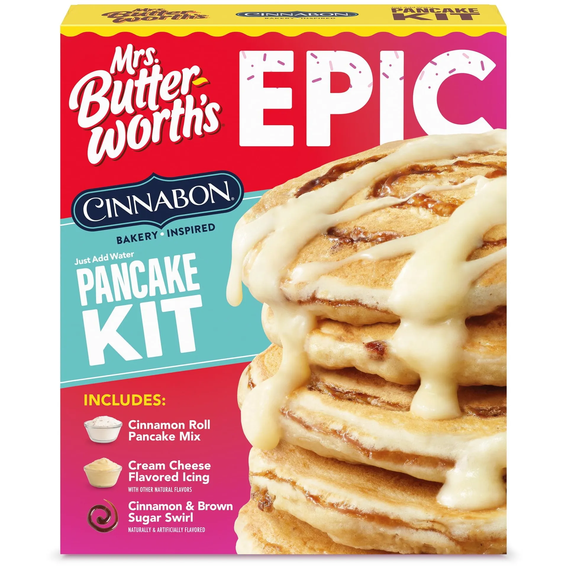 Mrs. Butterworth's Epic Cinnabon Bakery Inspired Pancake Kit 25 oz.