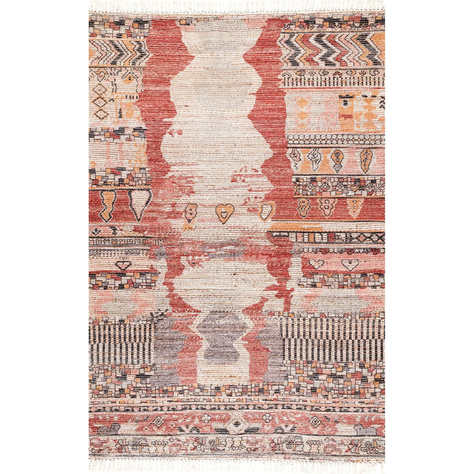 nuLOOM Hermina Flatweave Tribal Jute Area Rug, 7' 6" x 9' 6", Multi