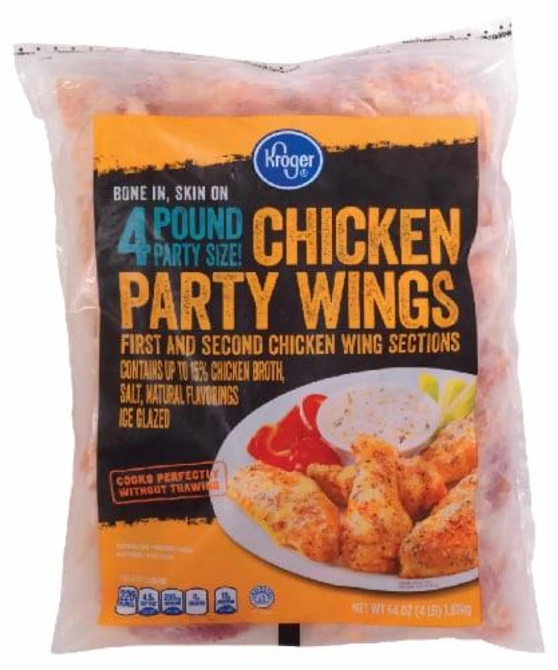 Kroger® Frozen Bone-In Skin-On Chicken Party Wings