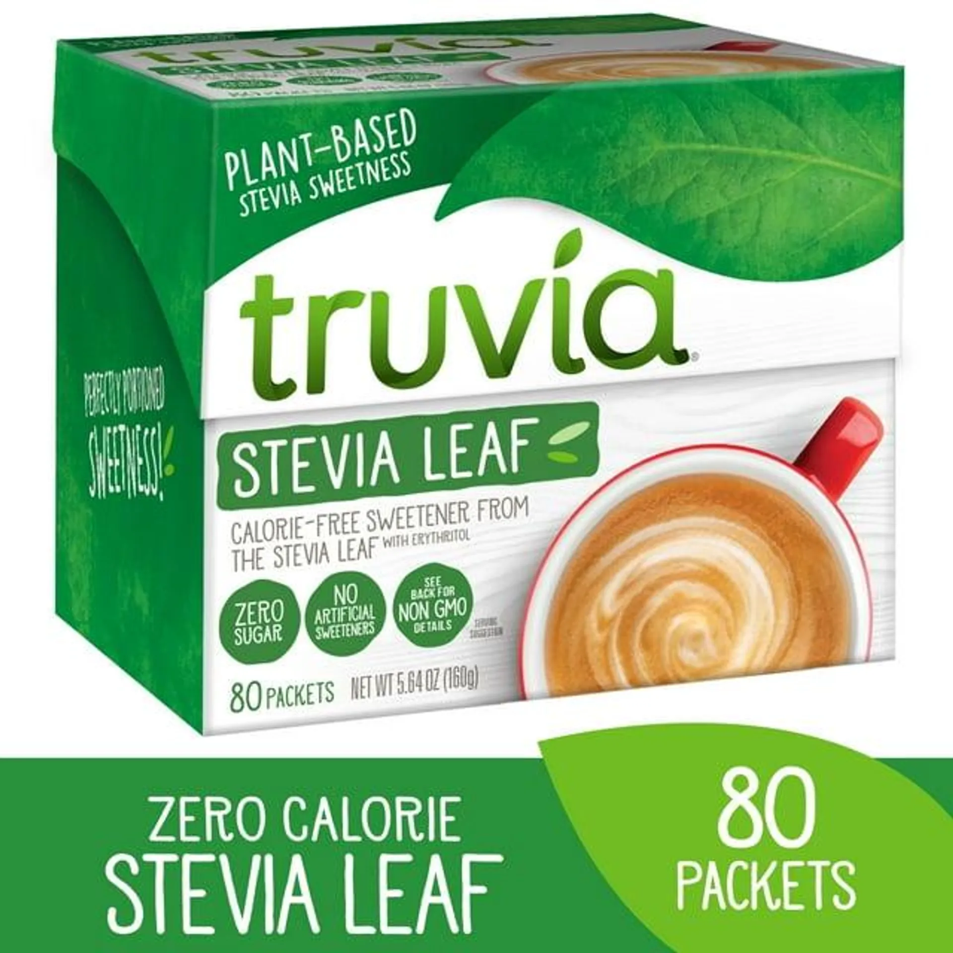 Truvia Original Calorie-Free Sweetener from The Stevia Leaf, 80 Count (5.64 oz Carton)