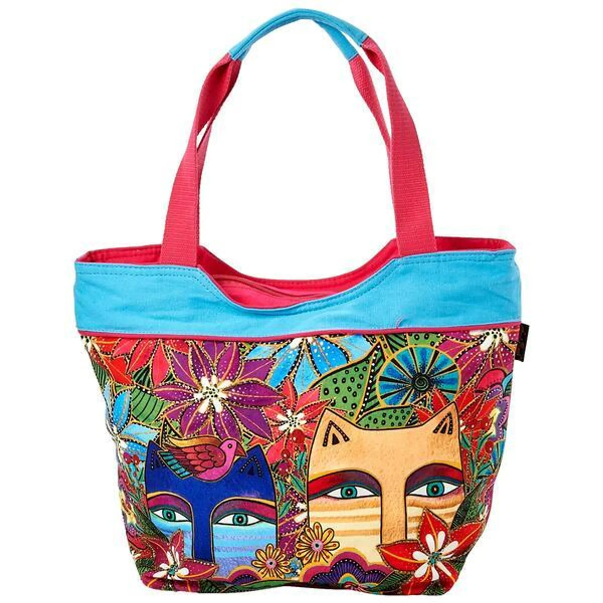 Laurel Burch Floral Cats Tote