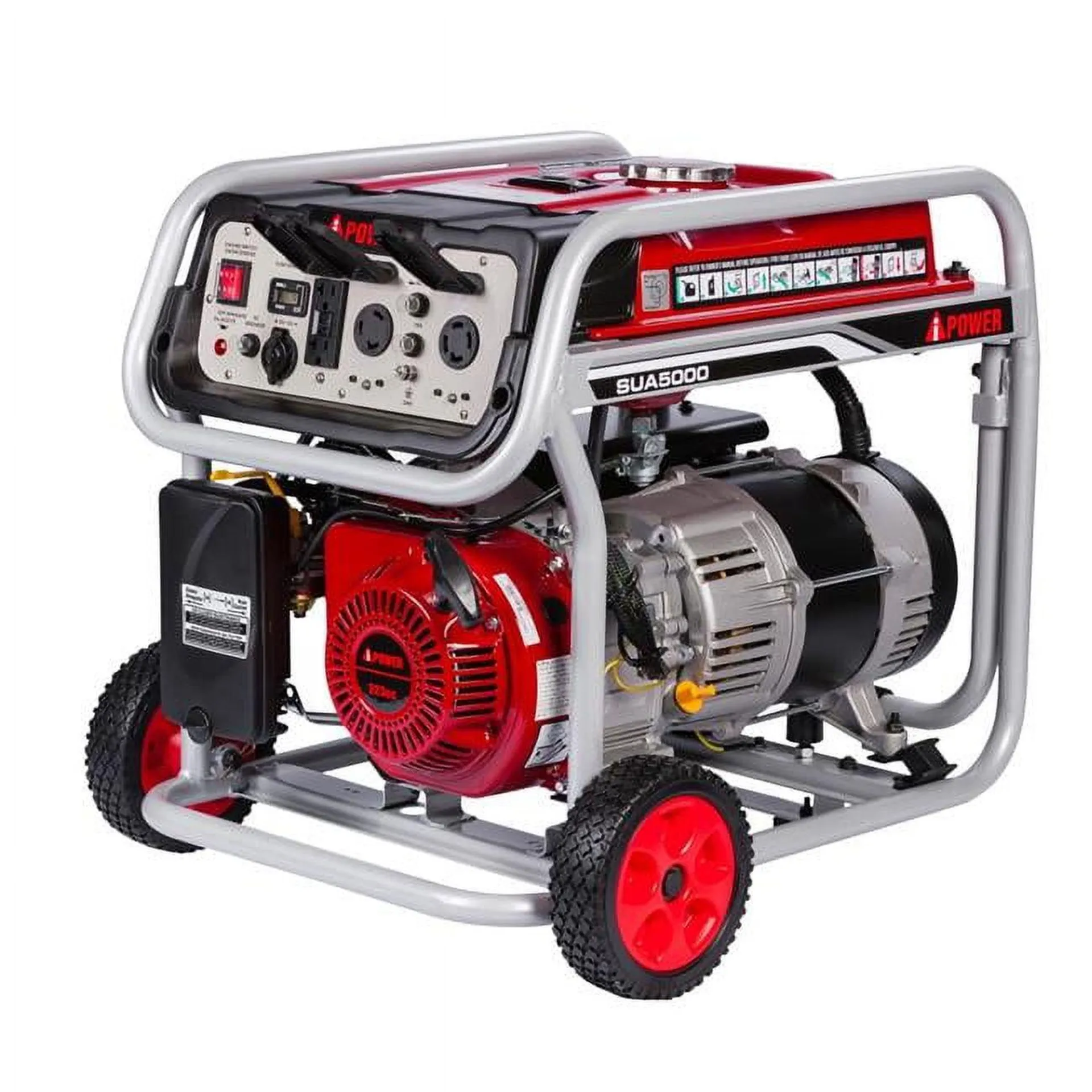 A-iPower SUA5000C 5000 watt Gasoline Powered Manual Start Portable Generator - 50 State