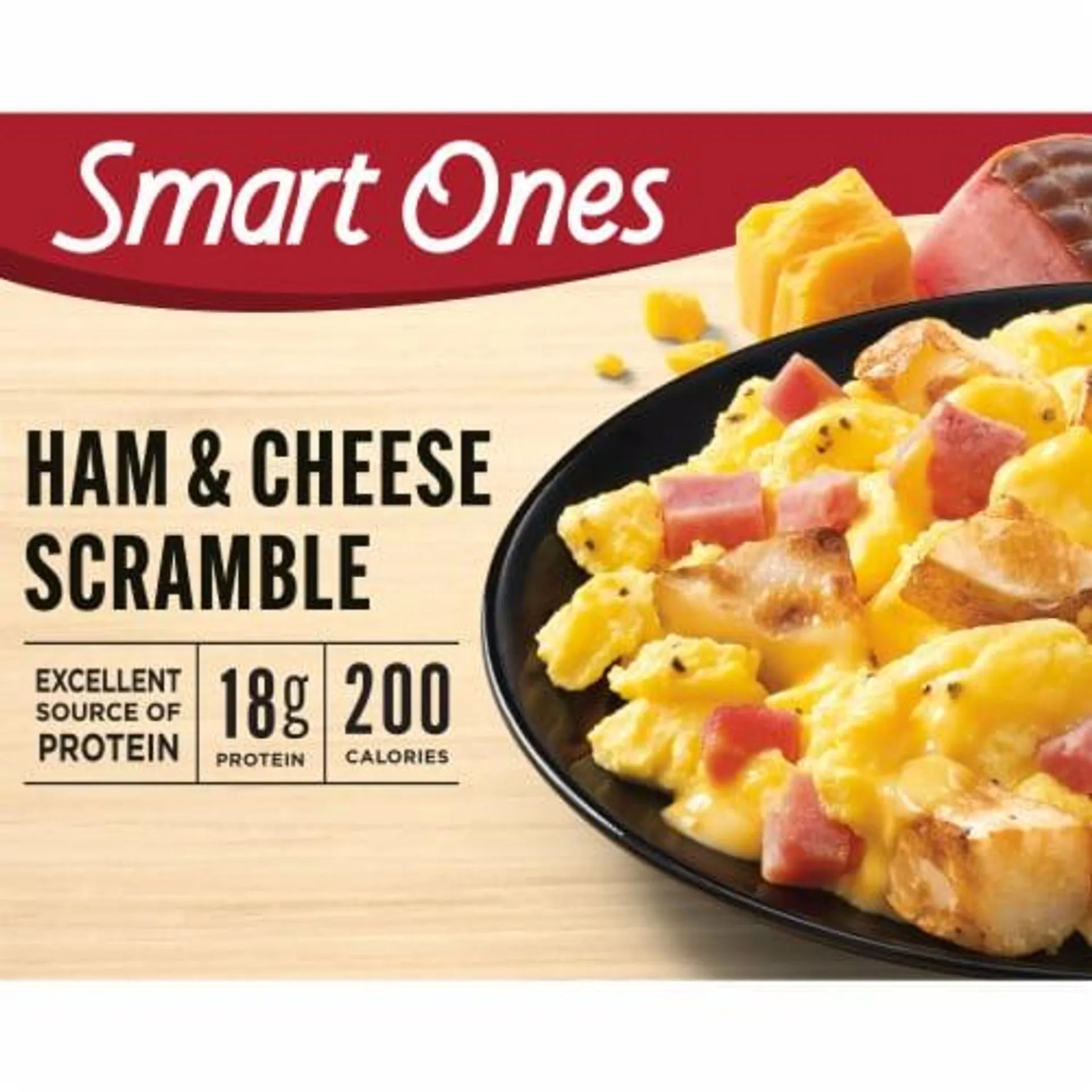 Smart Ones Ham & Cheese Scramble with Egg Whites Ham Potatoes & Cheese Frozen Meal