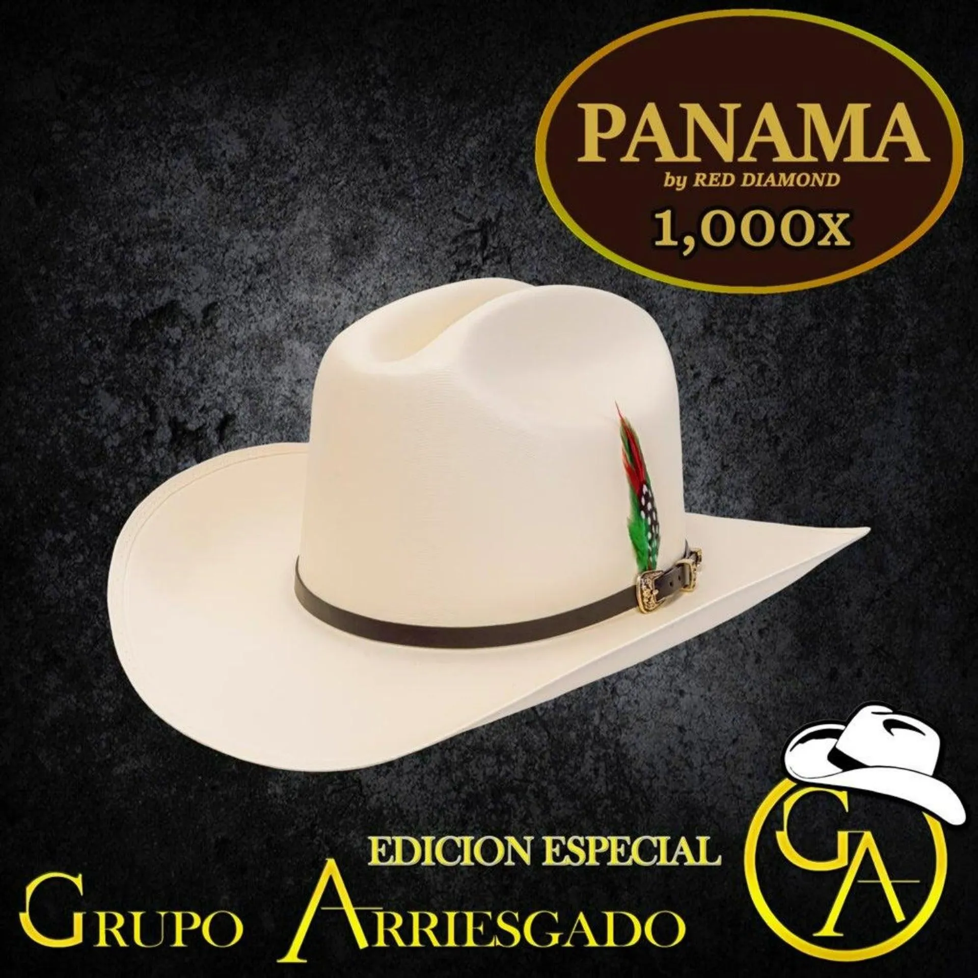 Sombrero Panama 1,000X Estilo Panter Belico (Grupo Arriesgado)