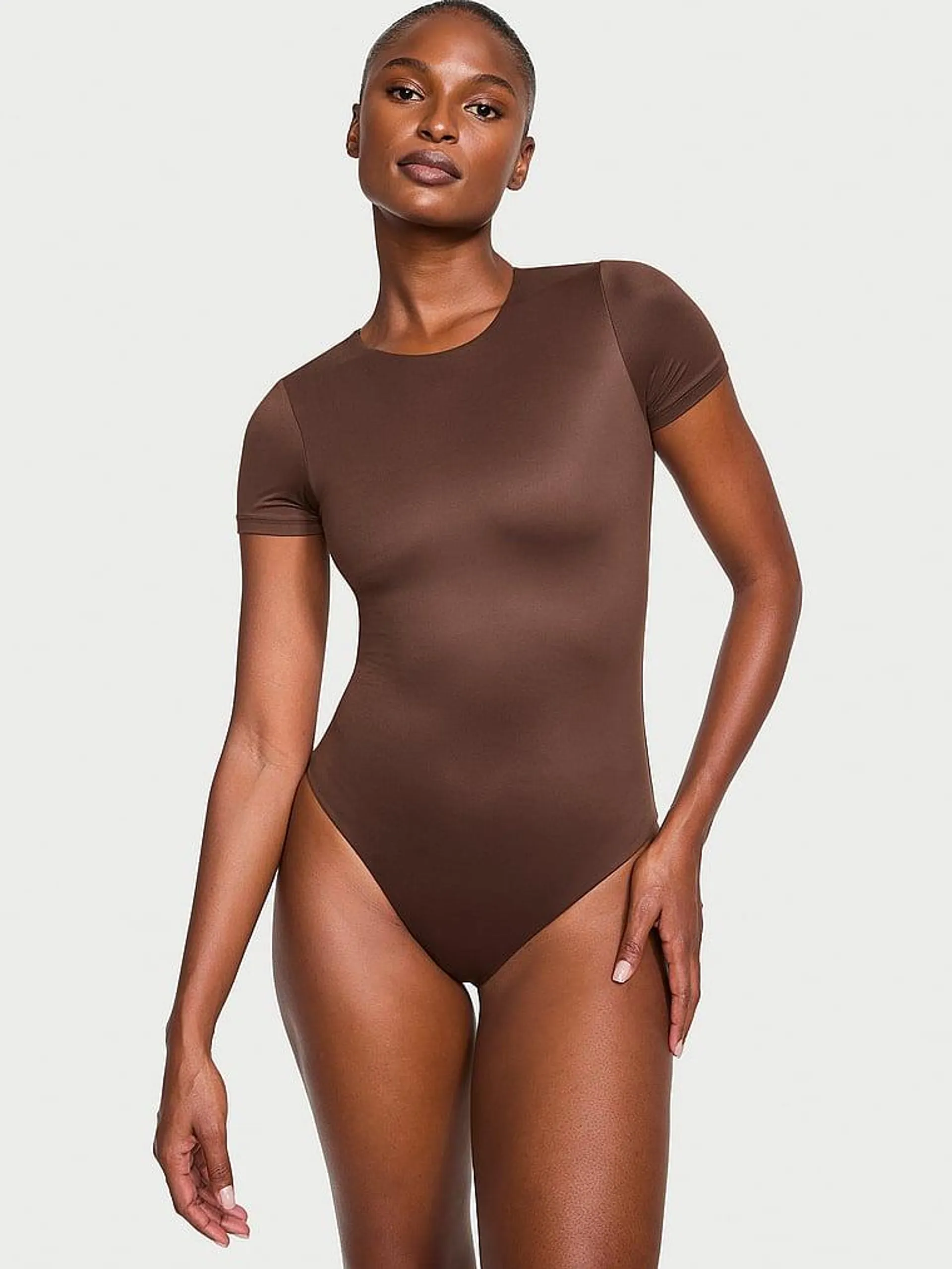 BODYWEAR by Victoria with FeatherSoft™ Innovation Short-Sleeve Bodysuit