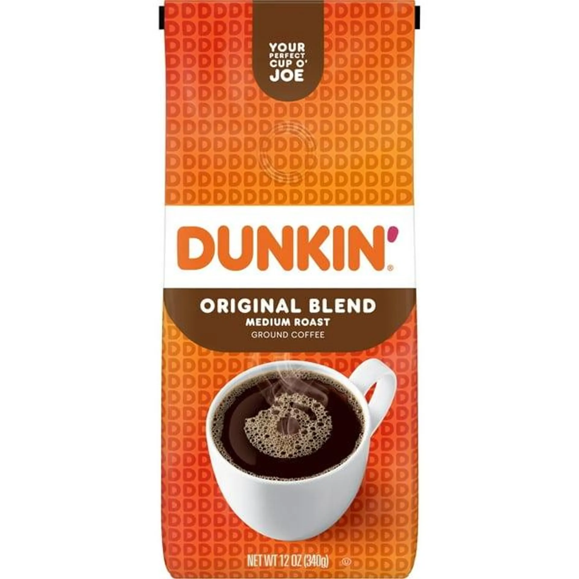 Dunkin’ Original Blend Ground Coffee, Medium Roast, 12 Oz Bag