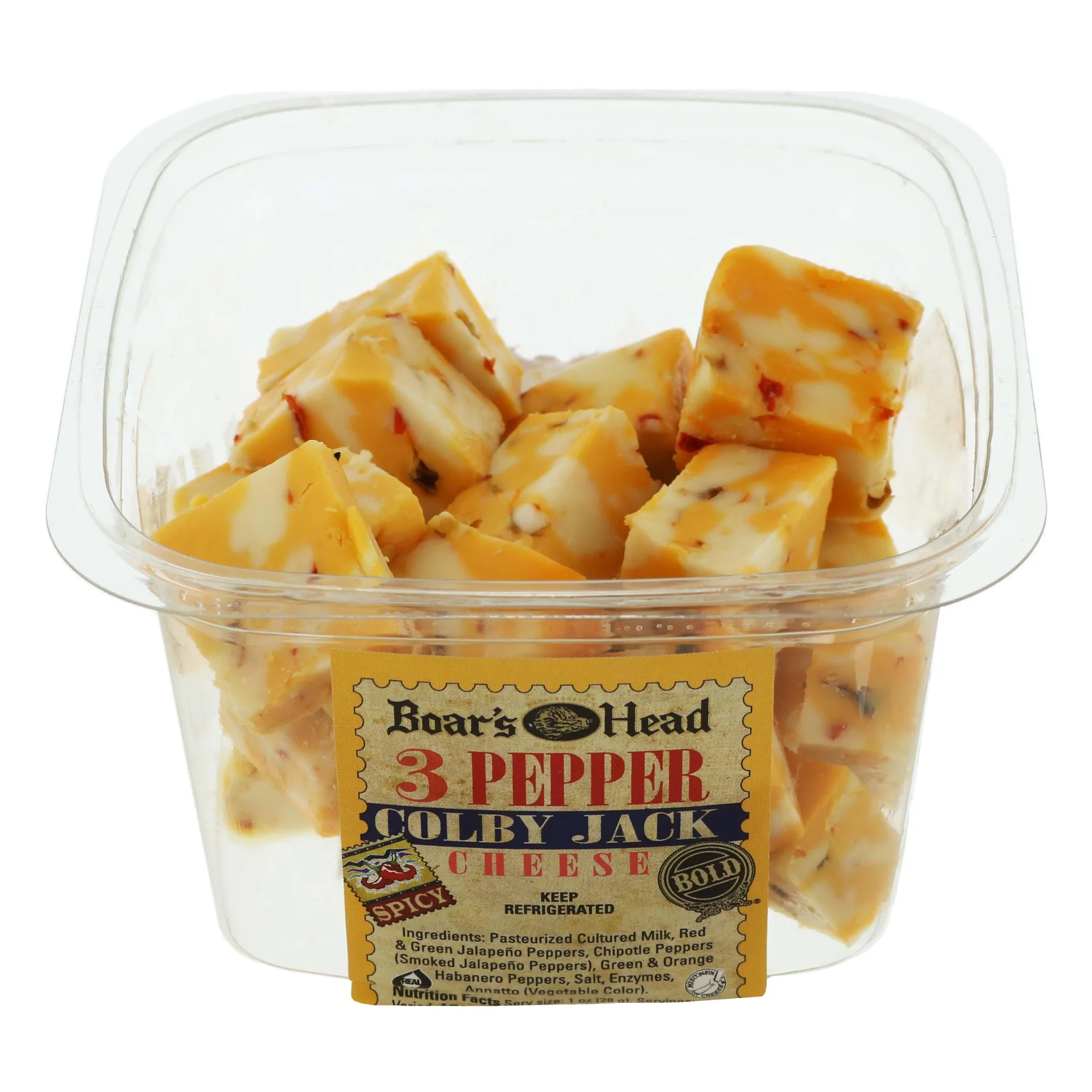 Boar's Head 3 Pepper Colby Jack Cheese Cubes