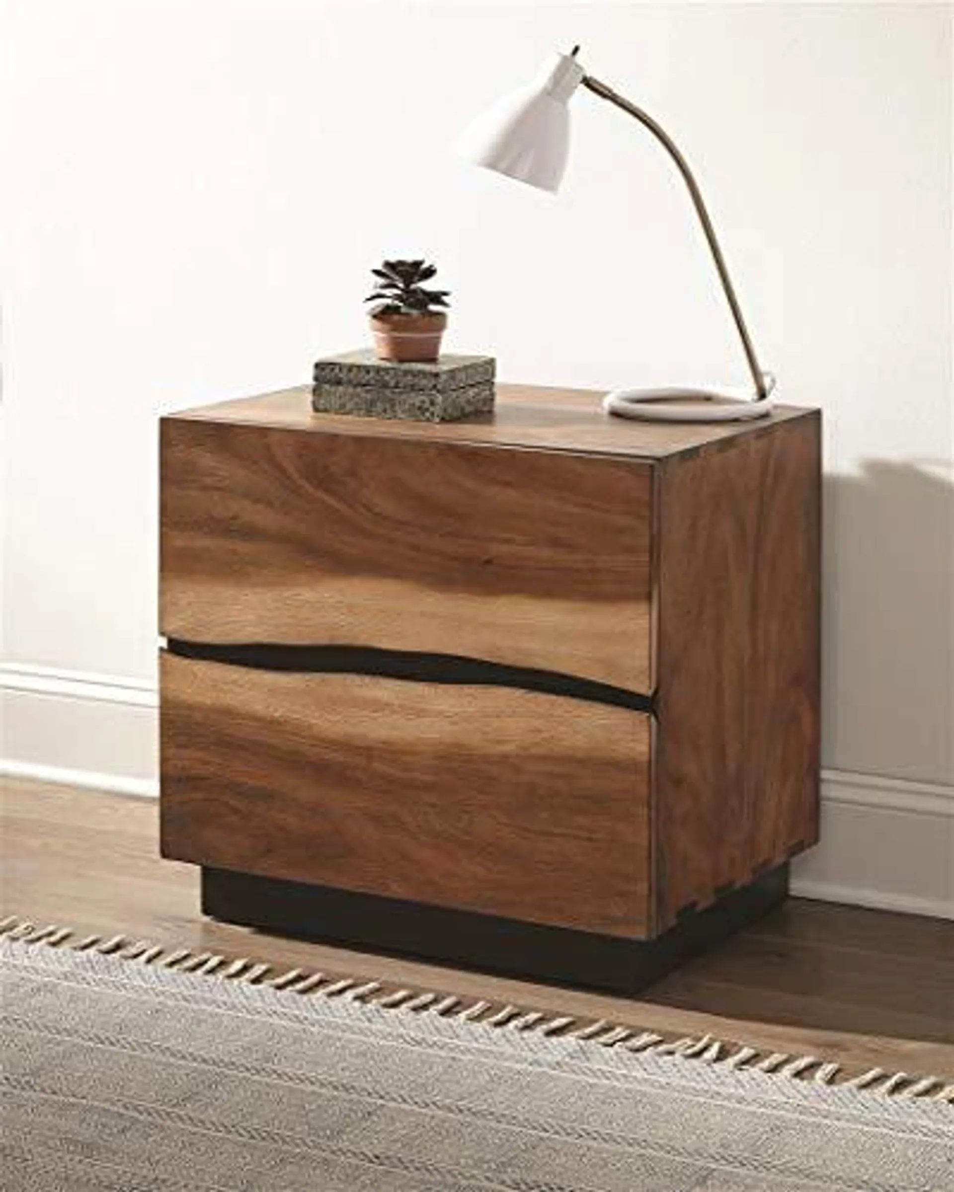 Coaster Home Furnishings Smokey Walnut/Coffee Bean Madden 2-Drawer Nightstand