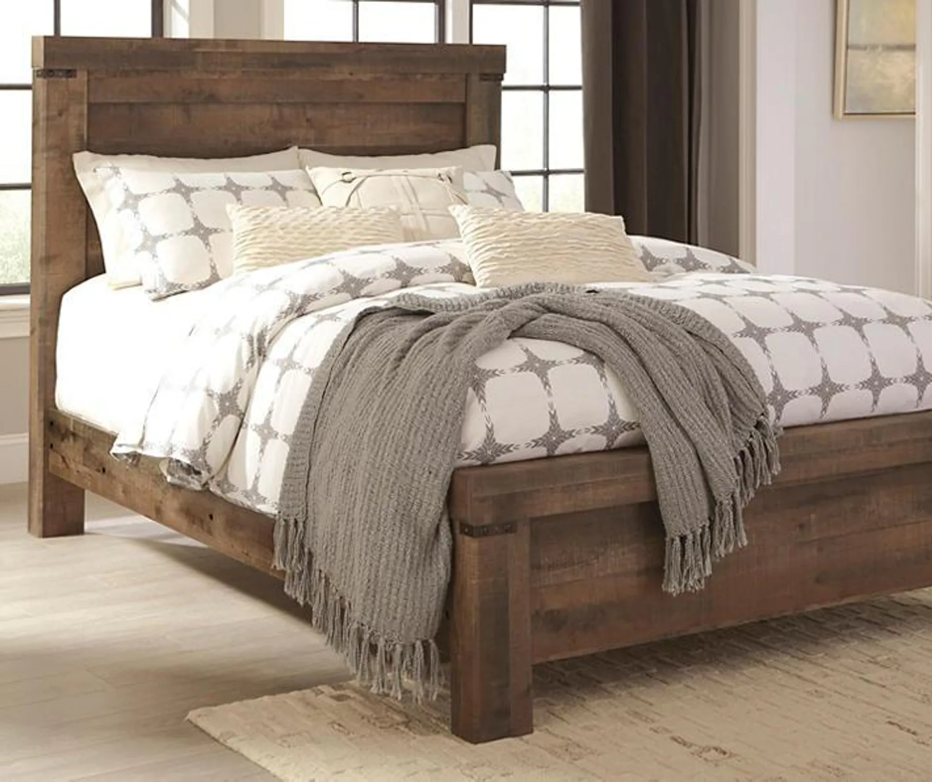 Signature Design by Ashley Rustic Panel Queen Bed