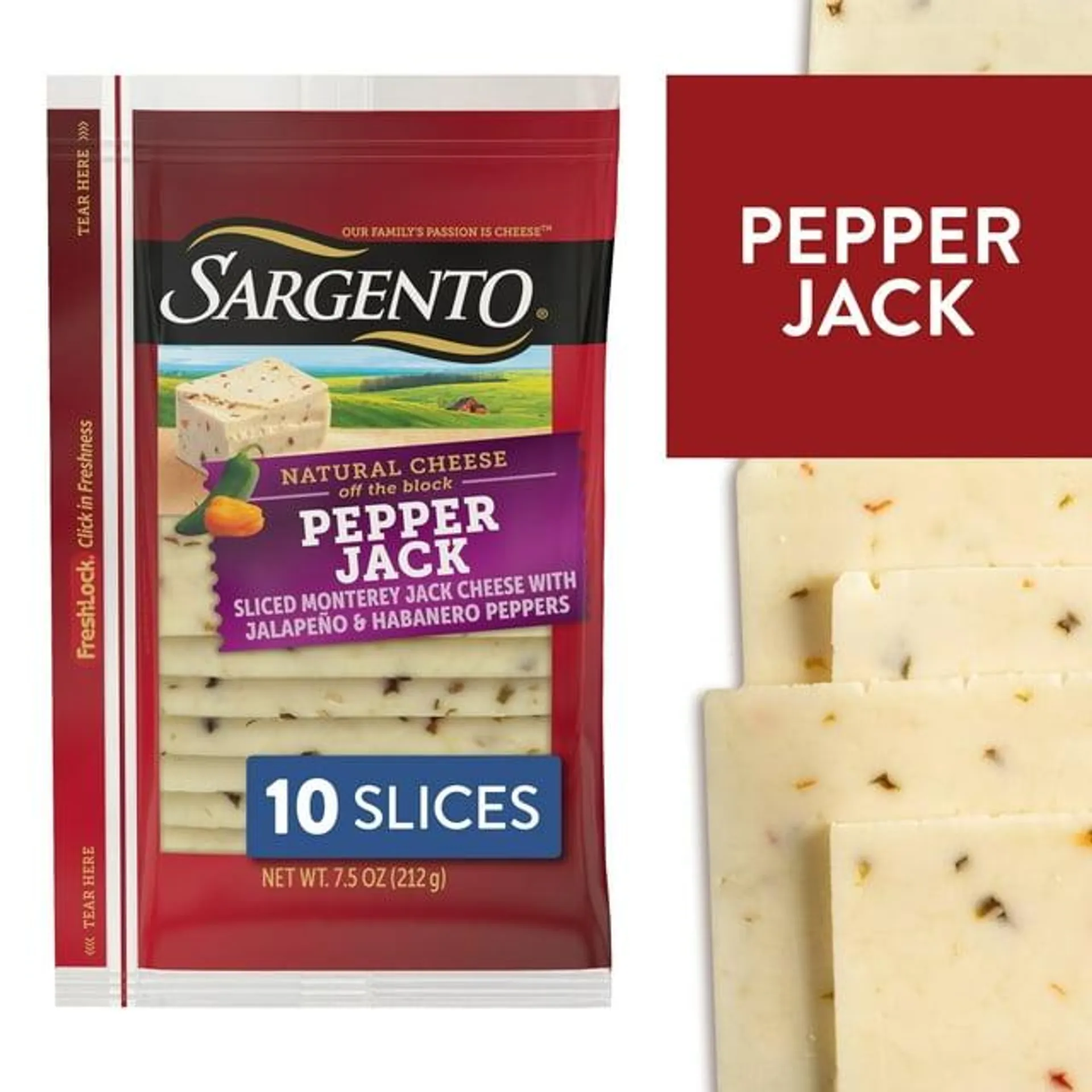 Sargento® Sliced Pepper Jack Natural Cheese, 10 slices