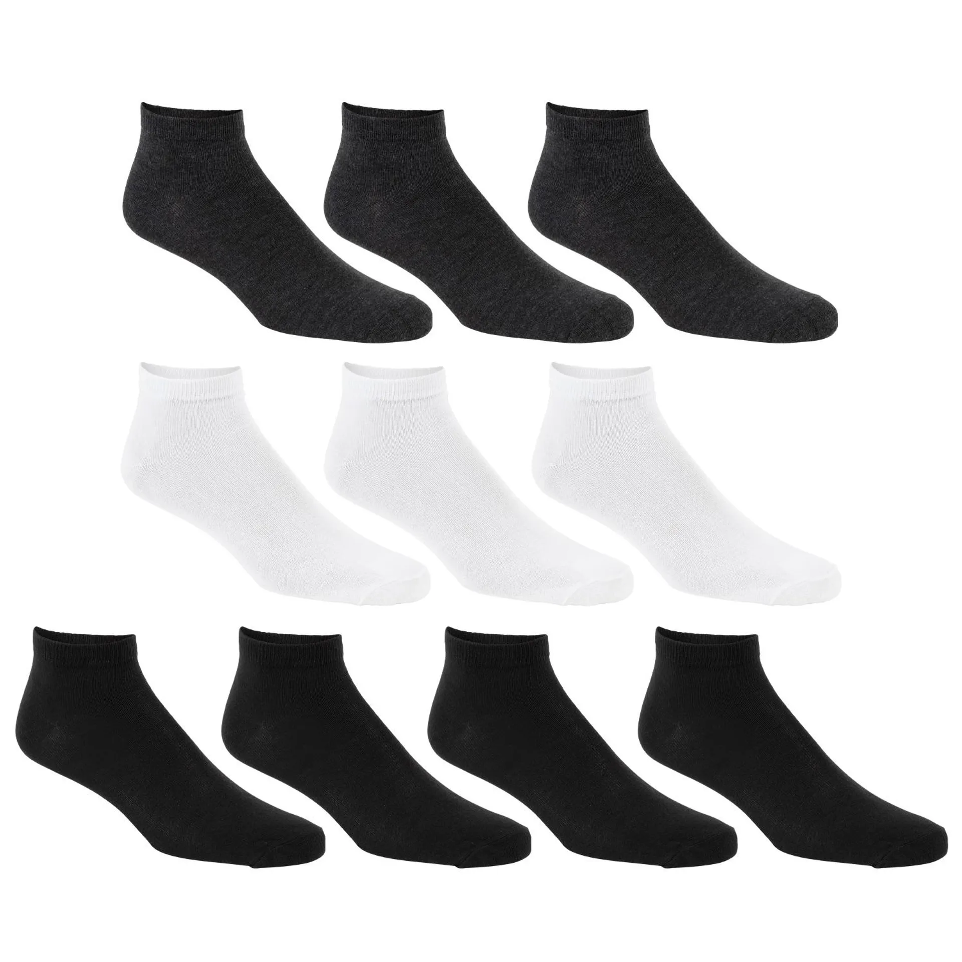 Zone In Men's Solid Low-Cut Socks - 10-Pack